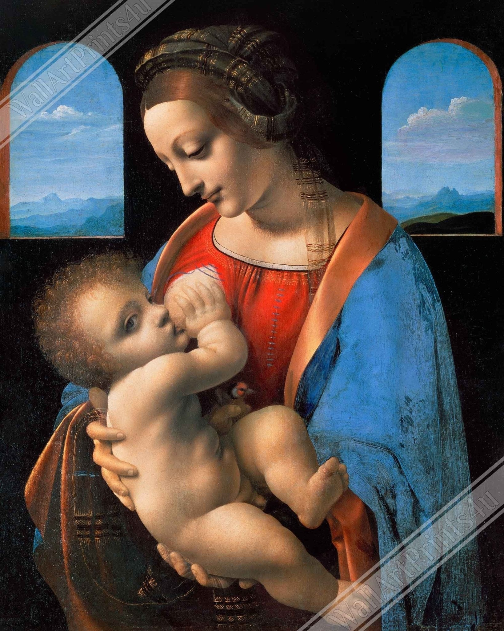 Leonardo Da Vinci Canvas Print, Madonna Litta Canvas - WallArtPrints4U
