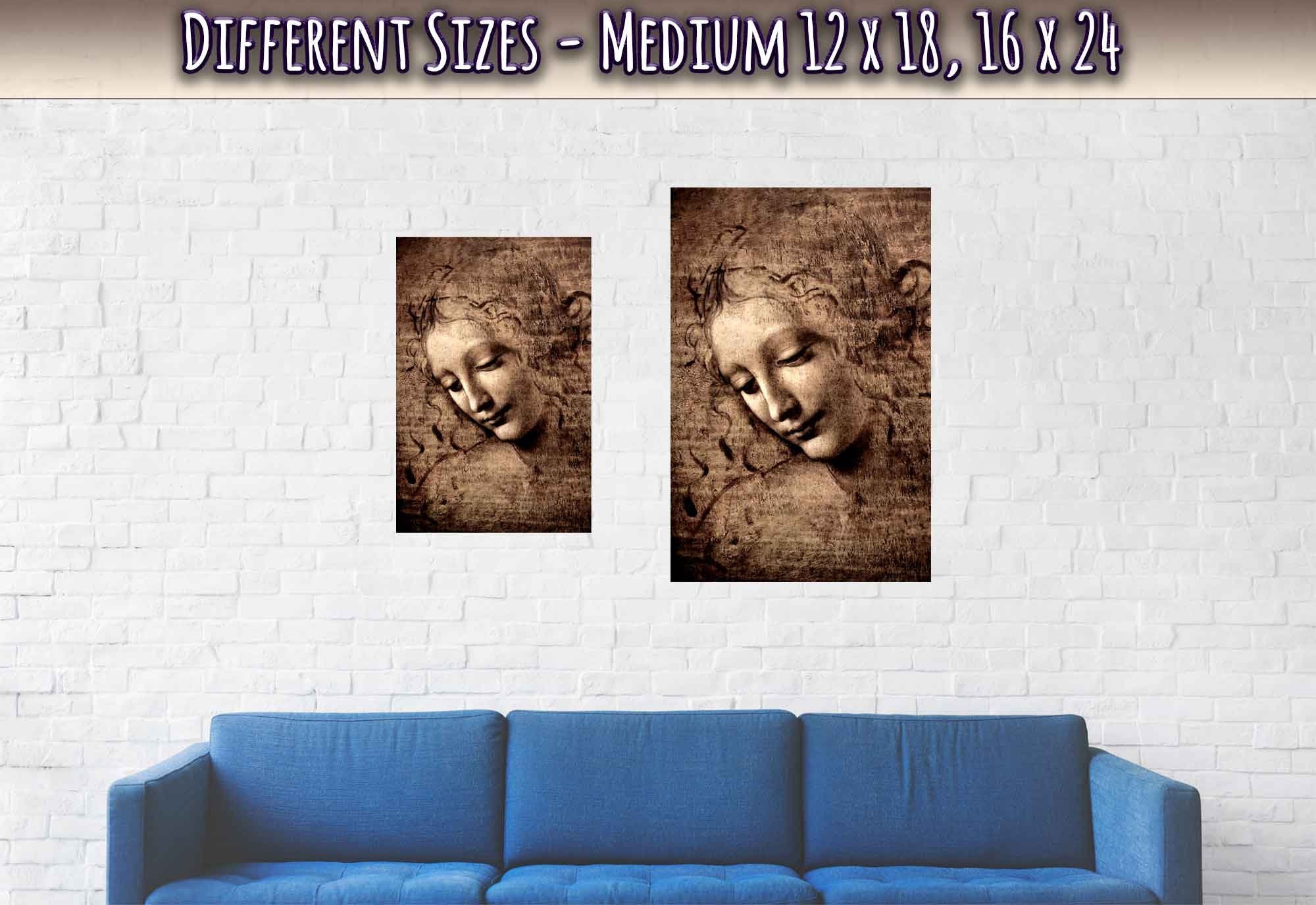Leonardo Da Vinci Print, La Scapigliata Poster - WallArtPrints4U