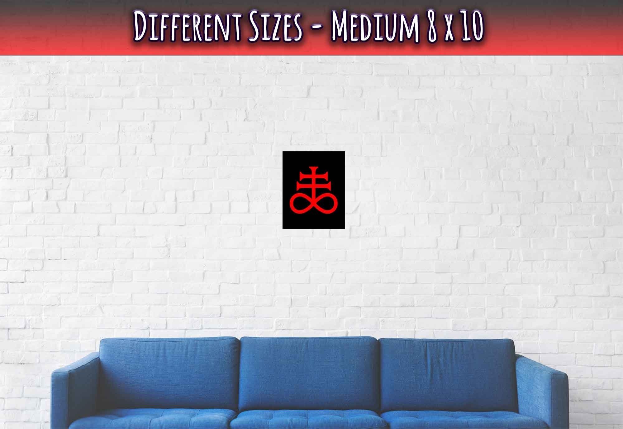 Leviathan Cross Poster Red Black - Satan'S Cross Poster - Leviathan Cross Print Red On Black - WallArtPrints4U