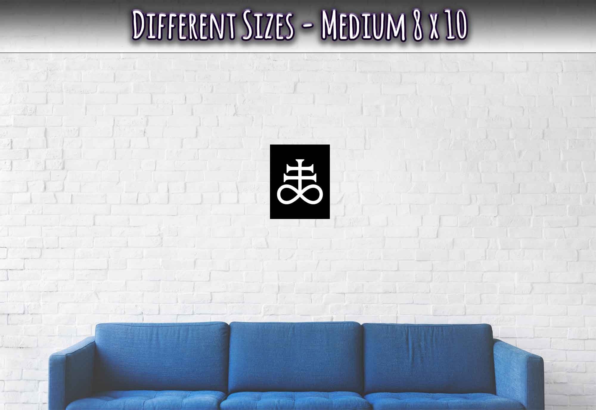 Leviathan Cross Poster White Black - Satan'S Cross Poster - Leviathan Cross Print White On Black - WallArtPrints4U