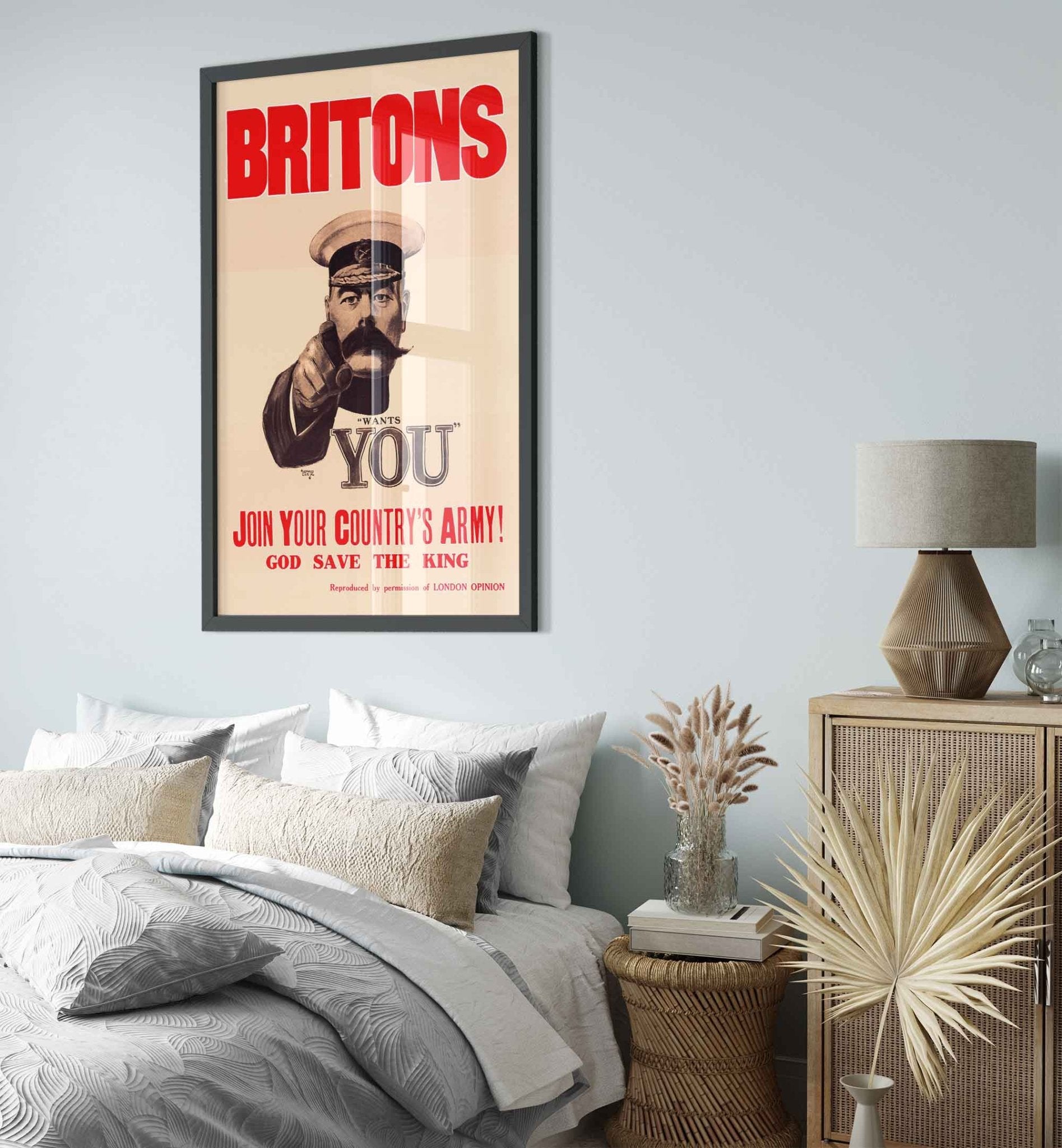 Lord Kitchener Framed, World War 1 Framed Print, Vintage Uk World War 1 Propaganda/Patriotism - WallArtPrints4U