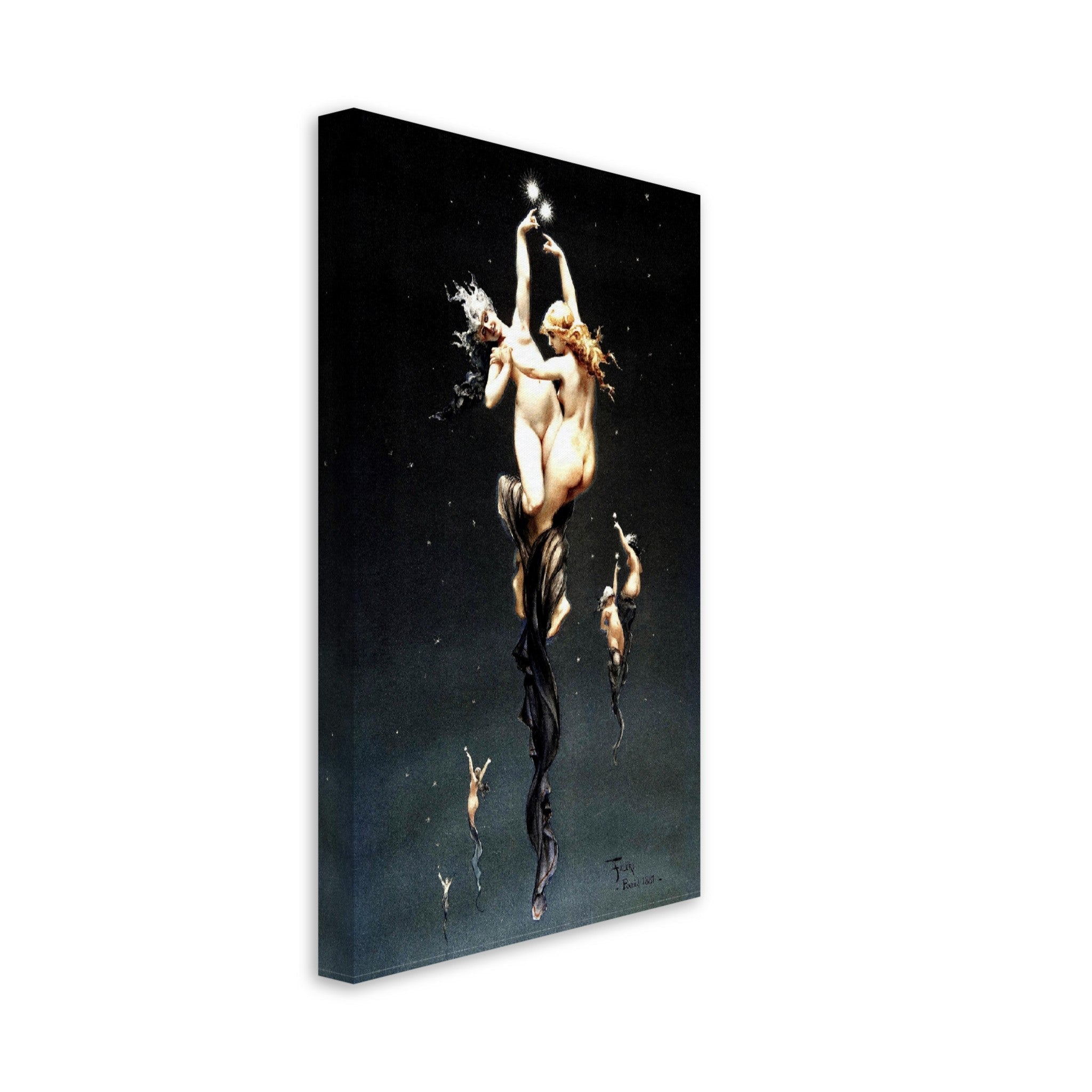 Luis Ricardo Falero Canvas Print Twin Stars Canvas Print Canvas Vintage Romance Valentines Day Canvas Print - WallArtPrints4U