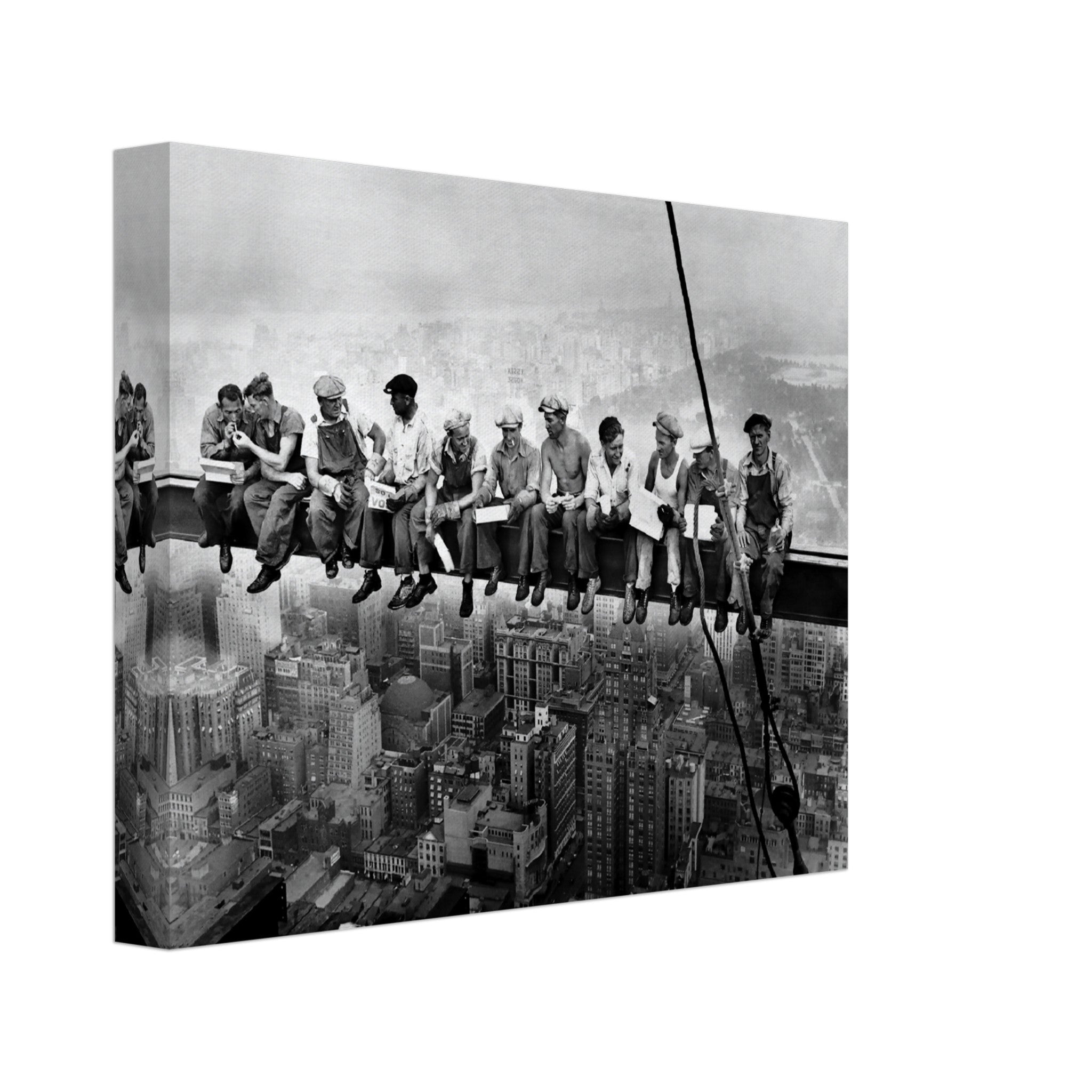 Lunch Atop A Skyscraper Canvas Print, Lunch On A Beam, Vintage Canvas From 1932 New York Construction Workers, - WallArtPrints4U