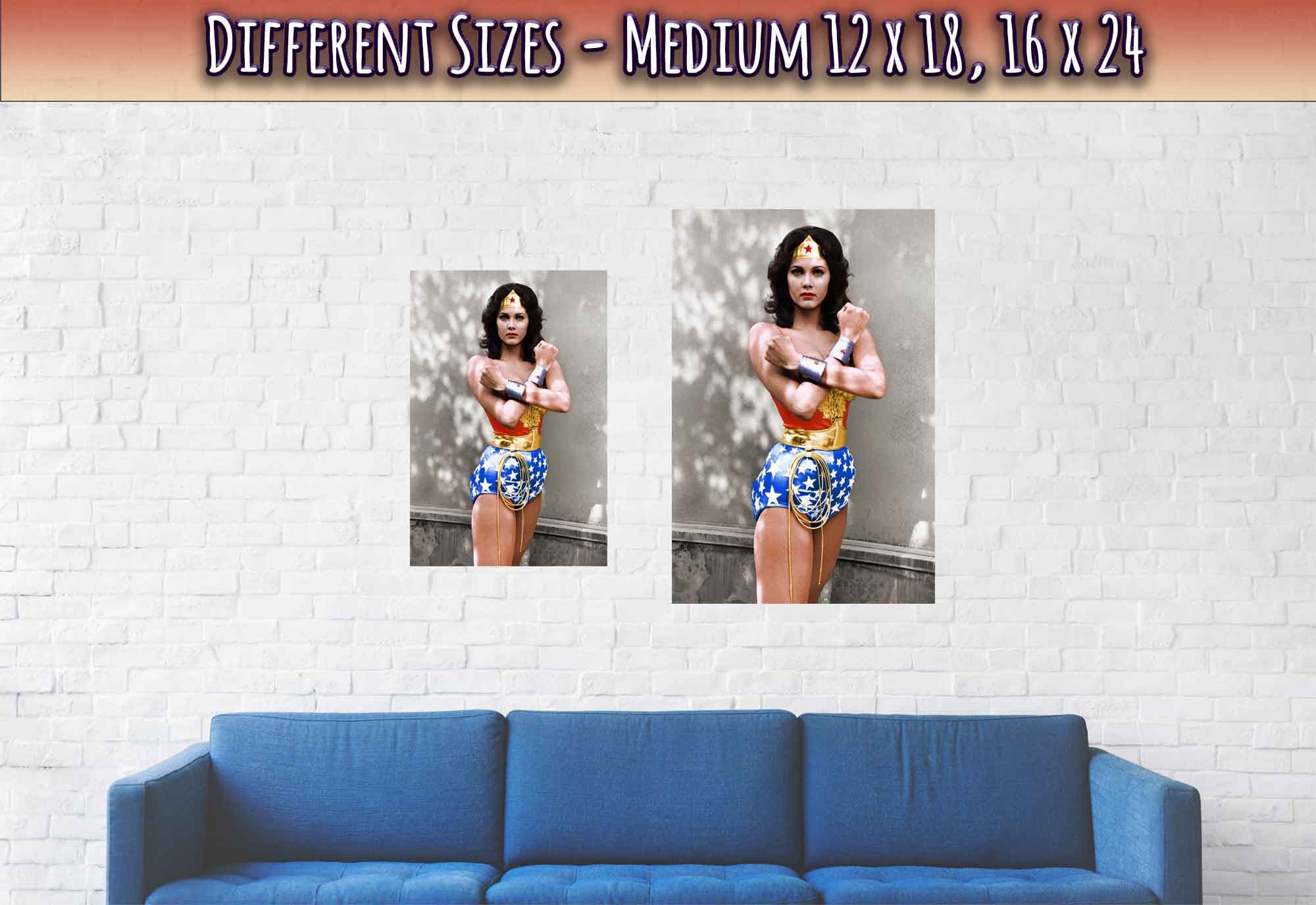 Lynda Carter Wonder Woman Poster, Vintage Wonder Woman Photo From 1976 Lynda Carter Wonder Woman Print - WallArtPrints4U