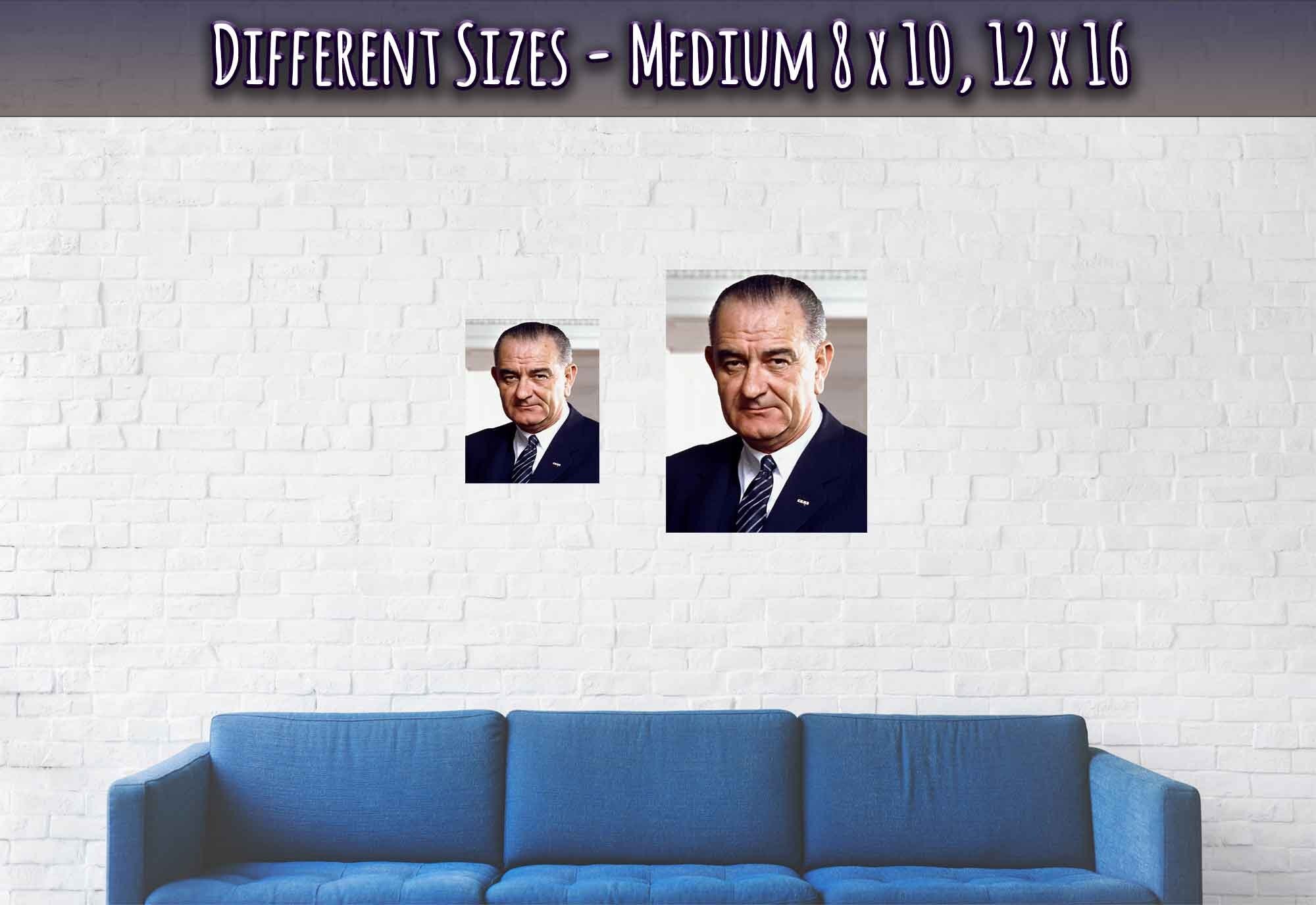 Lyndon B Johnson Poster, 36th President Of These United States, Vintage Photo Portrait - Lyndon B Johnson Print - WallArtPrints4U