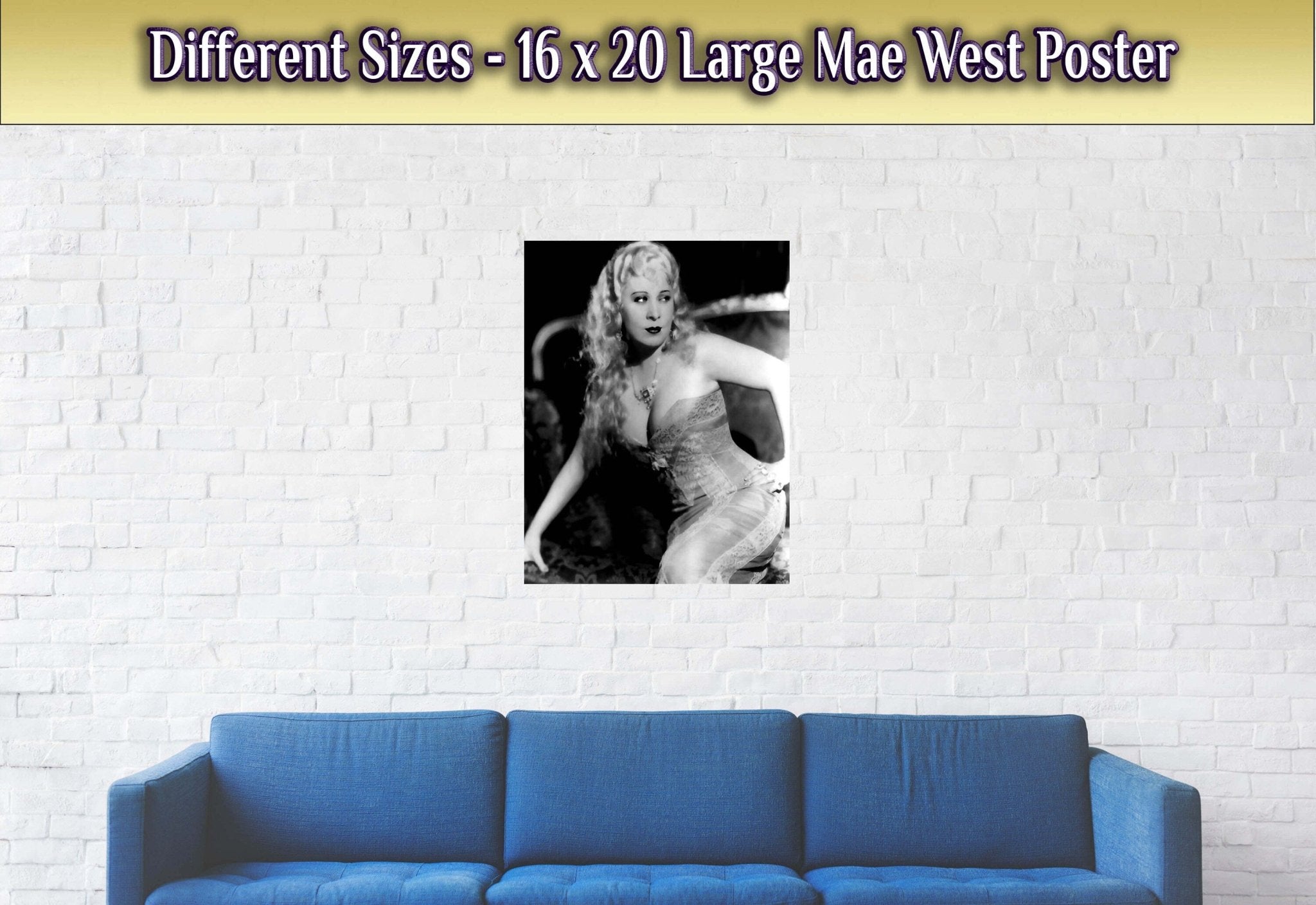 Mae West Poster, Statue Of Libido, She Done Him Wrong Vintage Photo, Rita Hayworth Print, Silver Screen Star - WallArtPrints4U