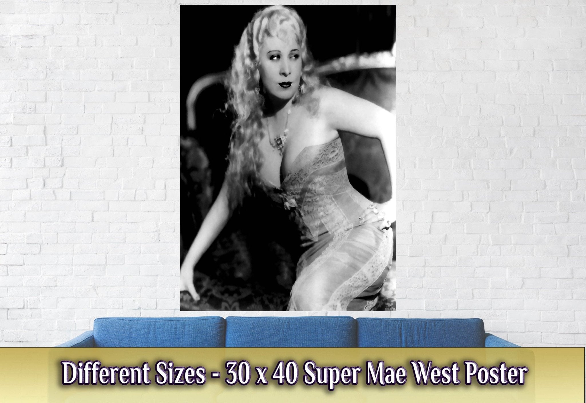 Mae West Poster, Statue Of Libido, She Done Him Wrong Vintage Photo, Rita Hayworth Print, Silver Screen Star - WallArtPrints4U