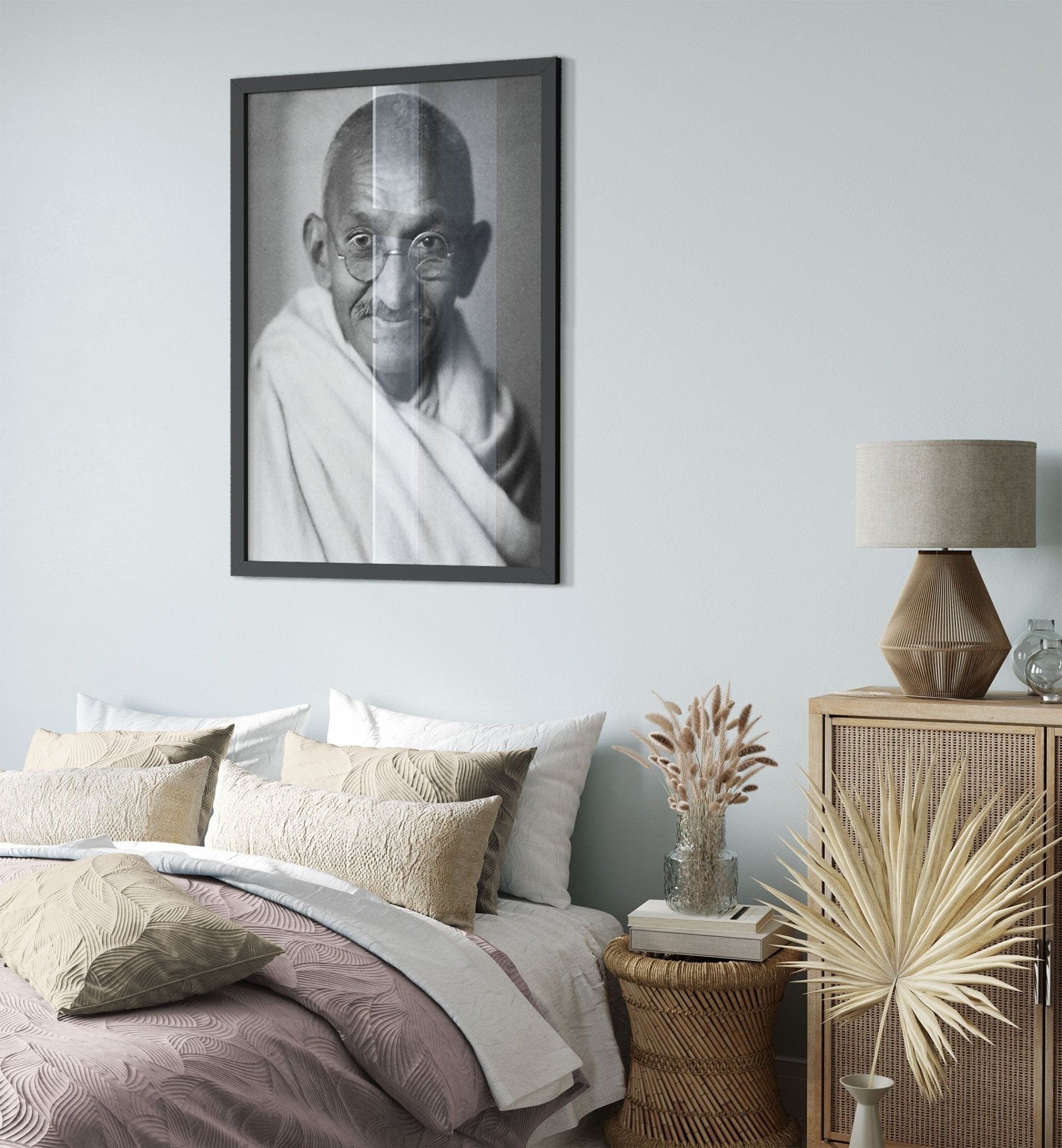 Mahatma Gandhi Framed, Vintage Photo - Iconic Mahatma Gandhi Framed Print - Father Of The Nation (India) - WallArtPrints4U
