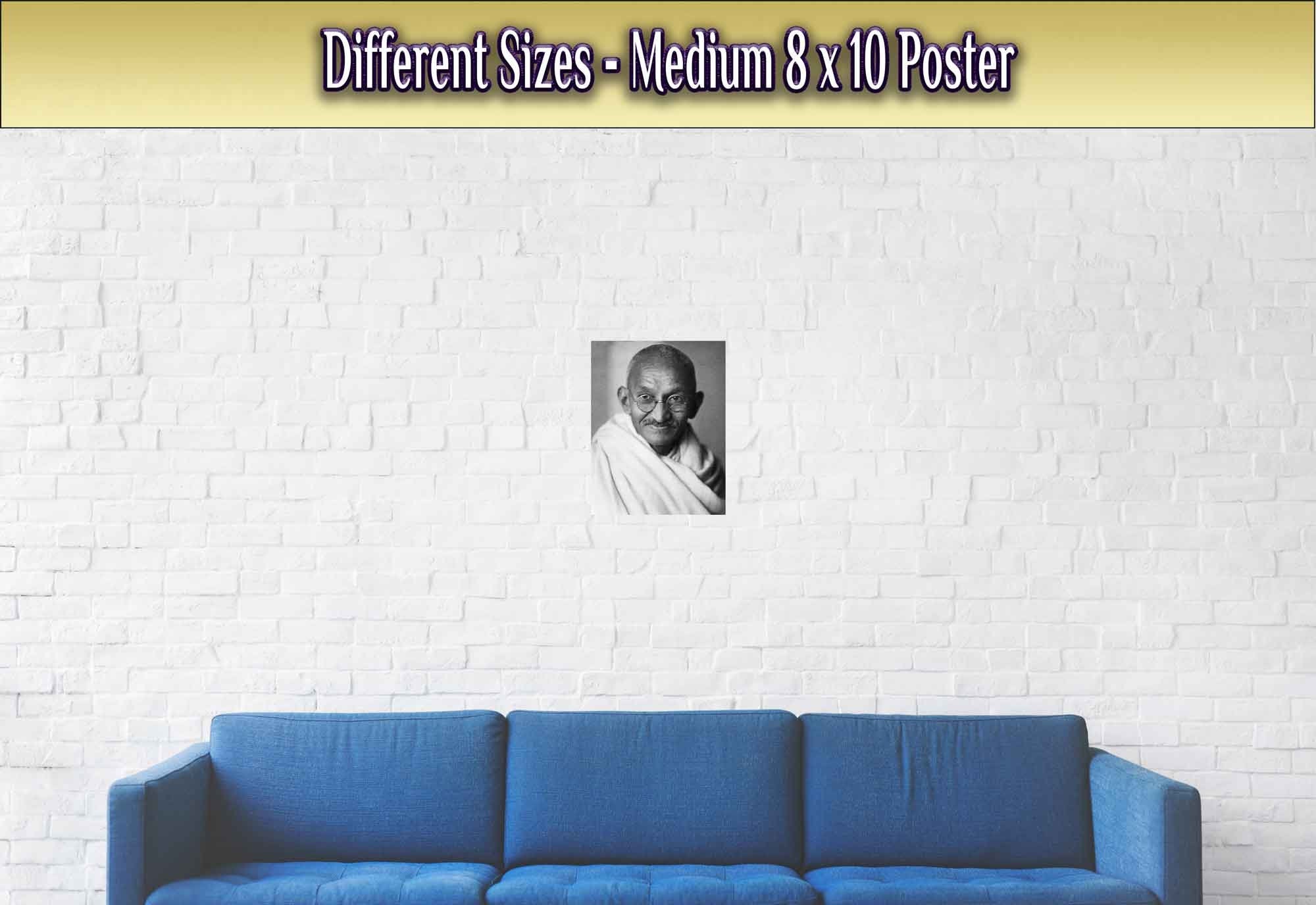 Mahatma Gandhi Poster, Vintage Photo - Iconic Mahatma Gandhi Print - Father Of The Nation (India) - WallArtPrints4U
