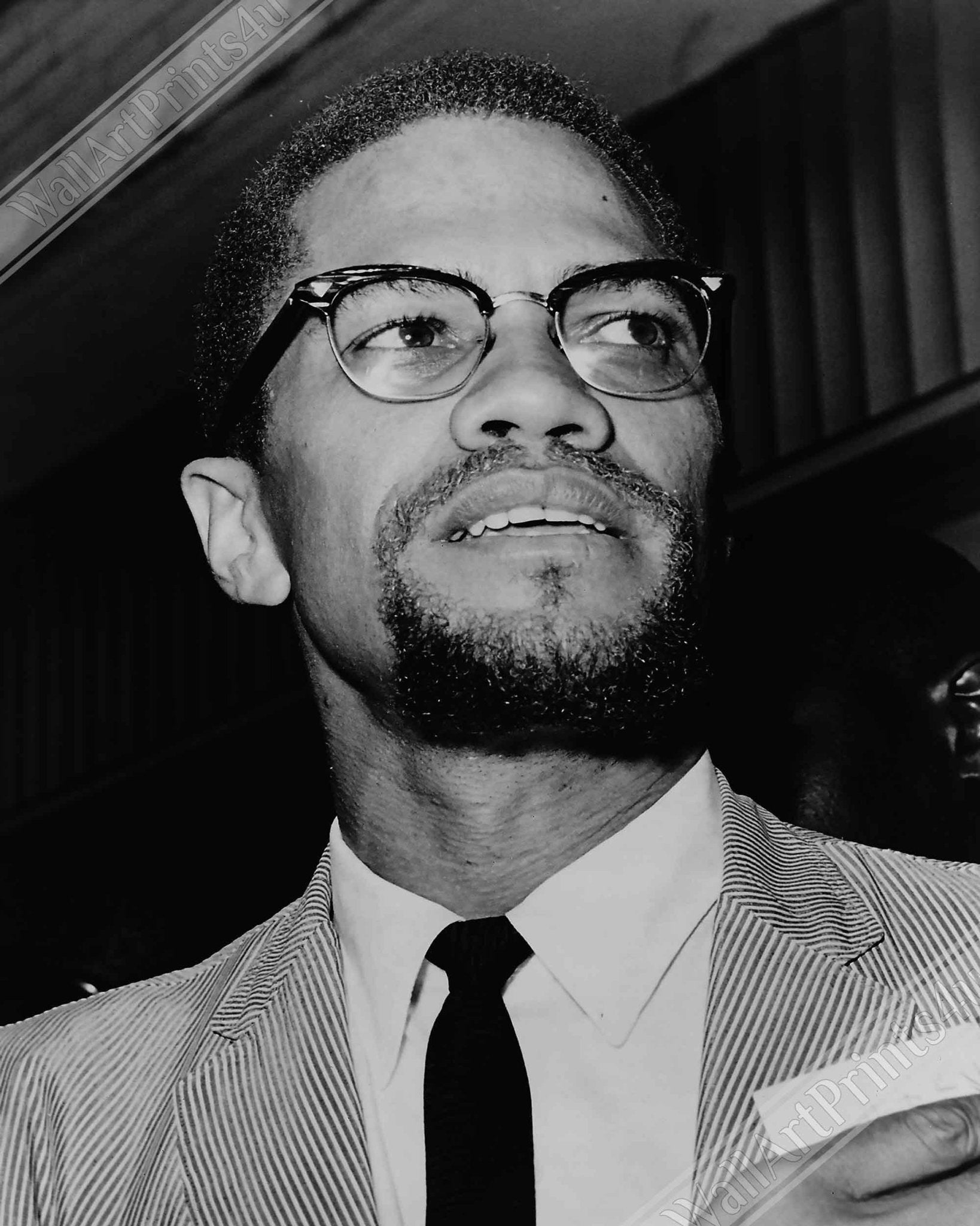 Malcolm X Poster, Human Rights Activist Vintage Photo Portrait - Malcolm X Print - WallArtPrints4U