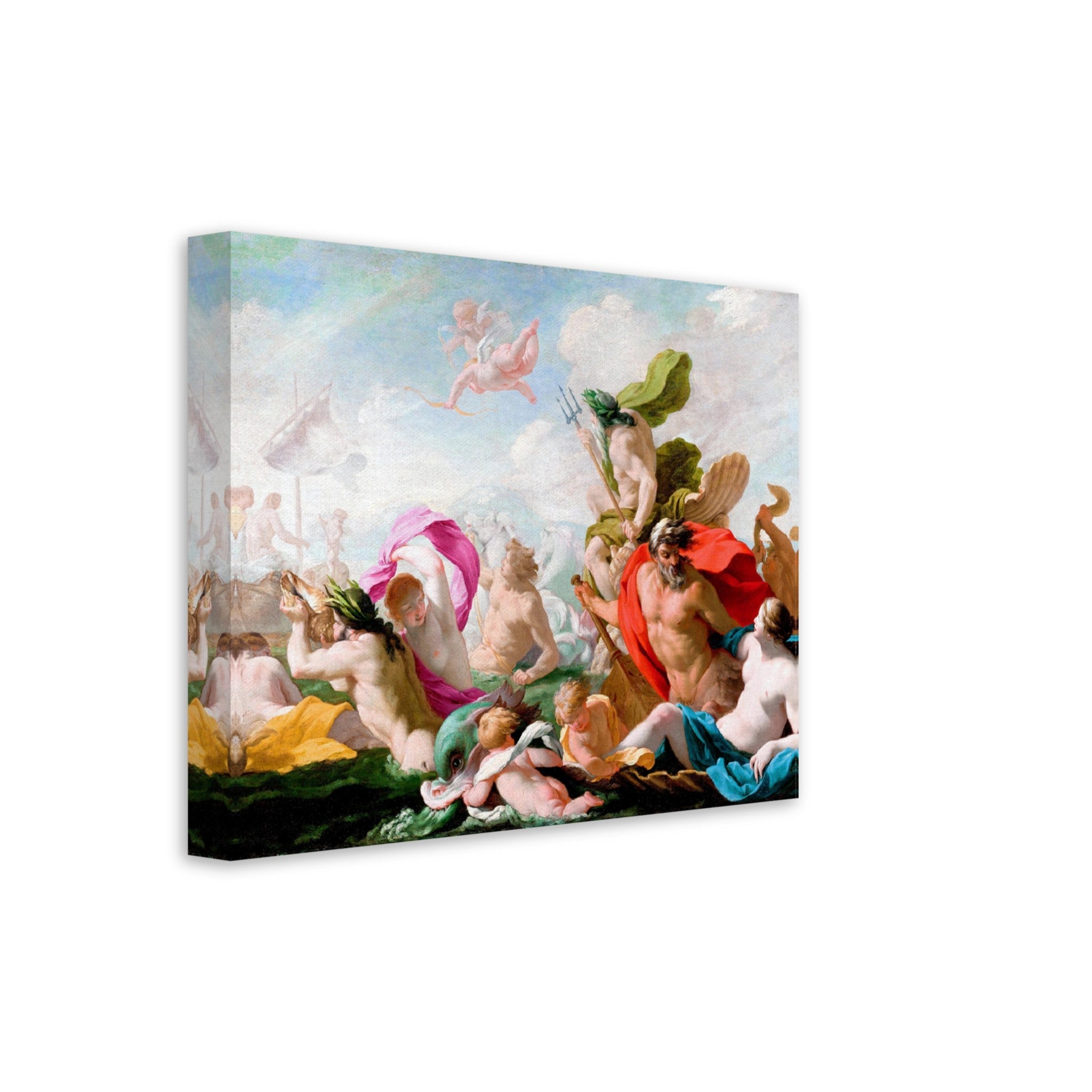 Marine Gods Homage To Love Canvas Eustache Le Sueur Canvas Print - WallArtPrints4U