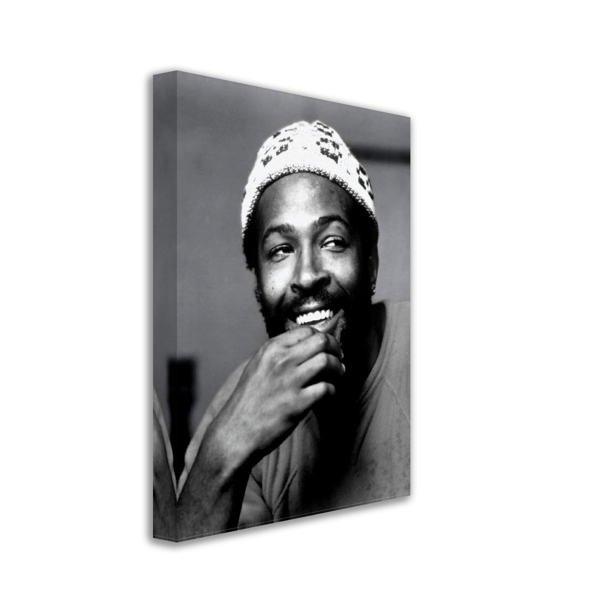 Marvin Gaye Canvas Print, Recording Lets Get It On Vintage Photo Portrait 1973 - Marvin Gaye Canvas Print - WallArtPrints4U