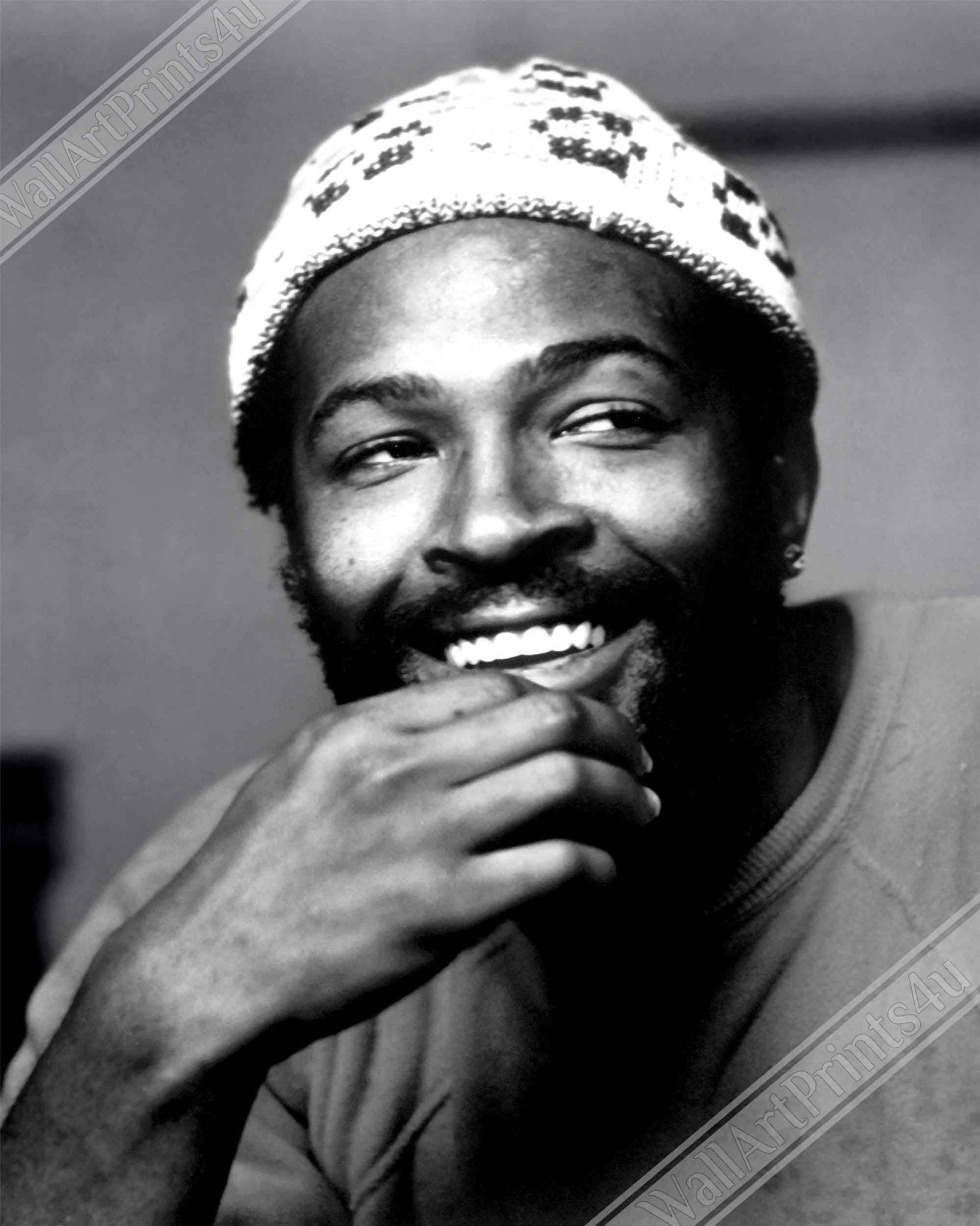 Marvin Gaye Poster Print, Recording Lets Get It On Vintage Photo Portrait 1973 - Marvin Gaye Print - WallArtPrints4U