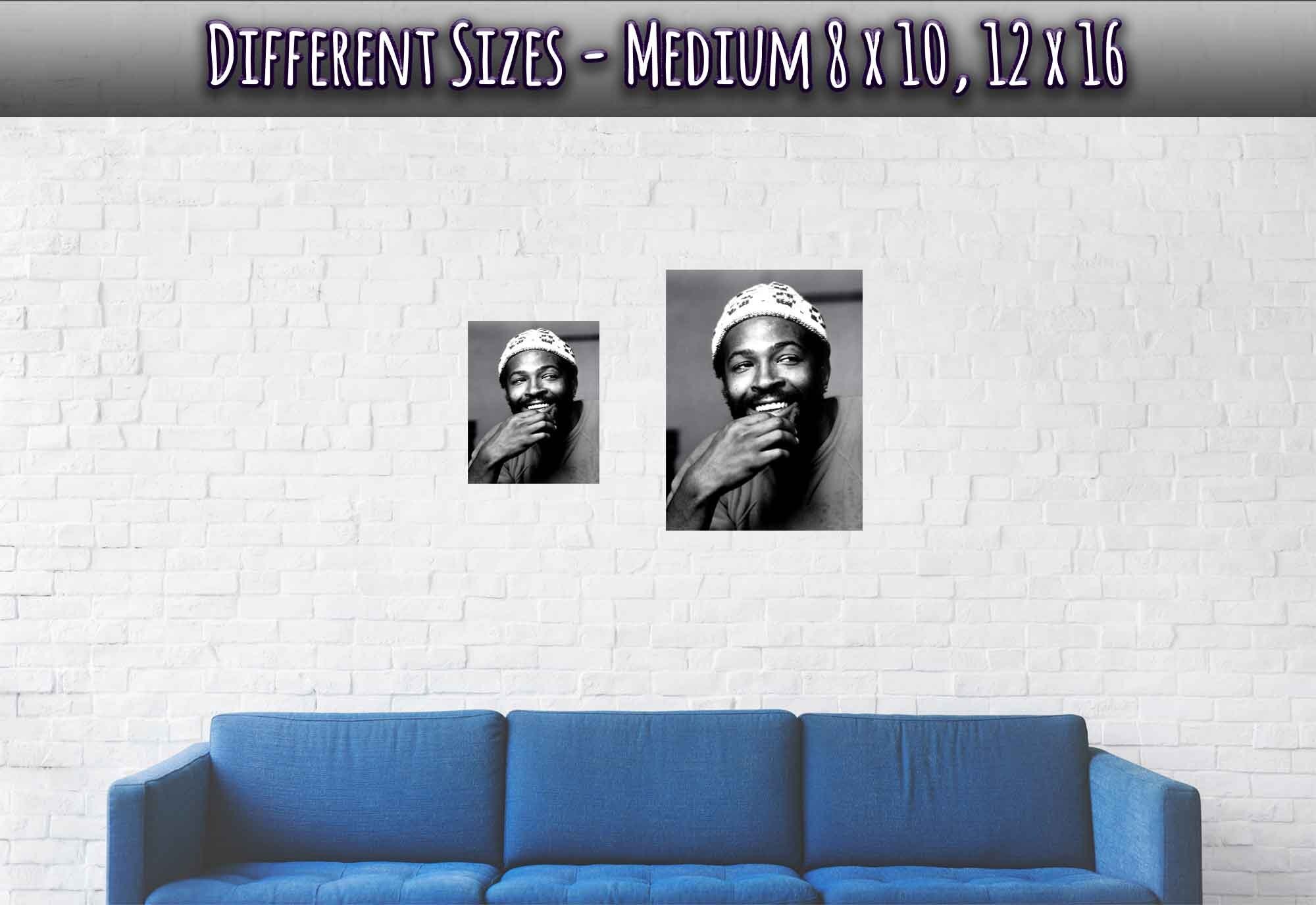 Marvin Gaye Poster Print, Recording Lets Get It On Vintage Photo Portrait 1973 - Marvin Gaye Print - WallArtPrints4U