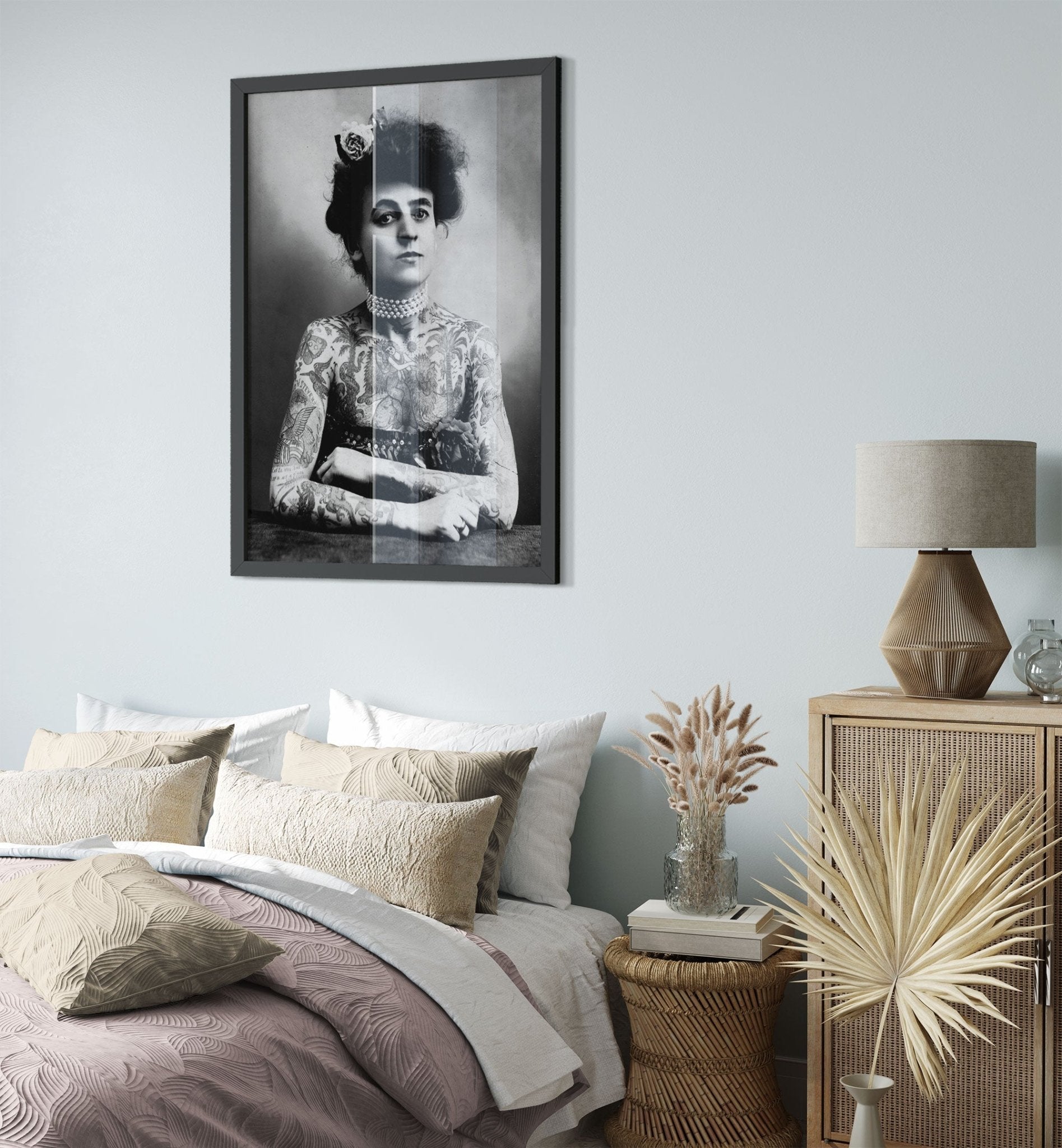Maud Stevens Framed Vintage Photo 1907 Maud Wagner Framed Print First Female Tattoo Artist - WallArtPrints4U