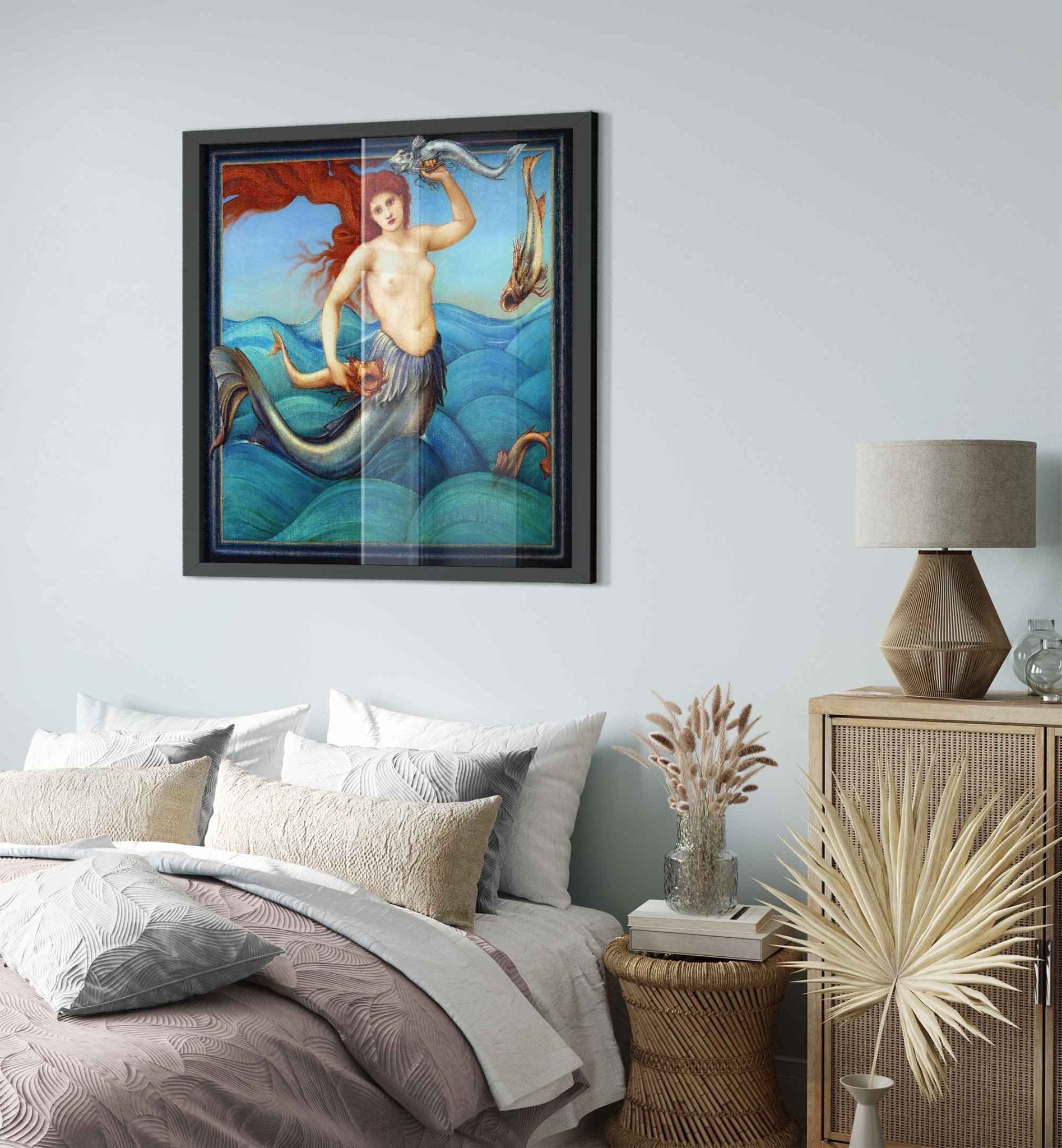 Mermaid Framed Print - Bathroom Framed Print - Mermaid Framed Edward Burne Jones - WallArtPrints4U