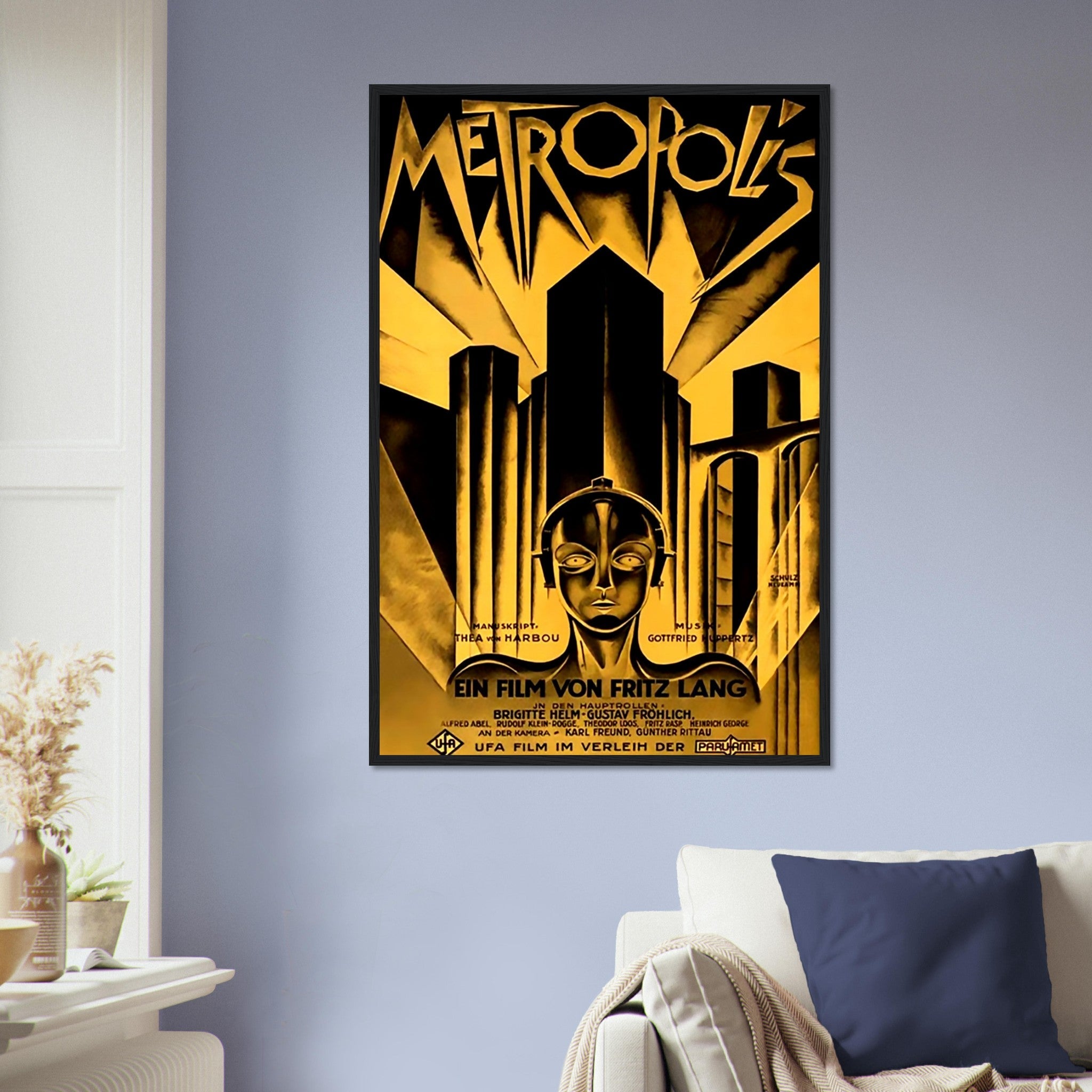 Metropolis Framed, Vintage Movie Framed 1927 Framed Film Art - Fritz Lang, Brigitte Helm, Alfred Abel - WallArtPrints4U