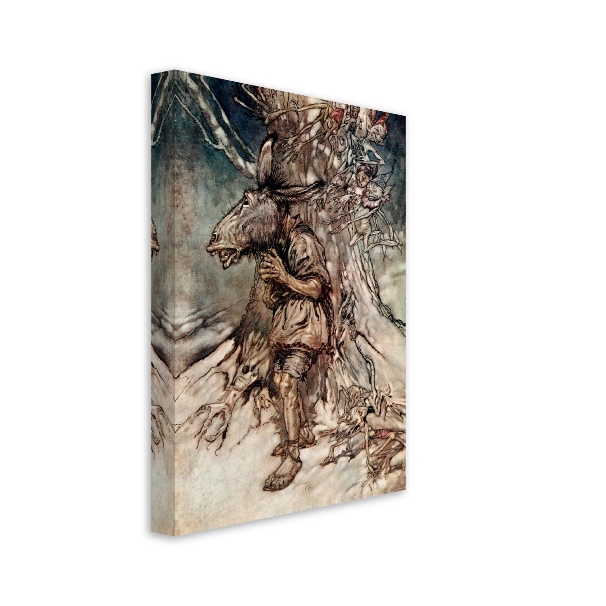 Midsummer Nights Dream Arthur Rackham Canvas Print - Bottom Will Sing - Arthur Rackham Canvas - 1908 - WallArtPrints4U