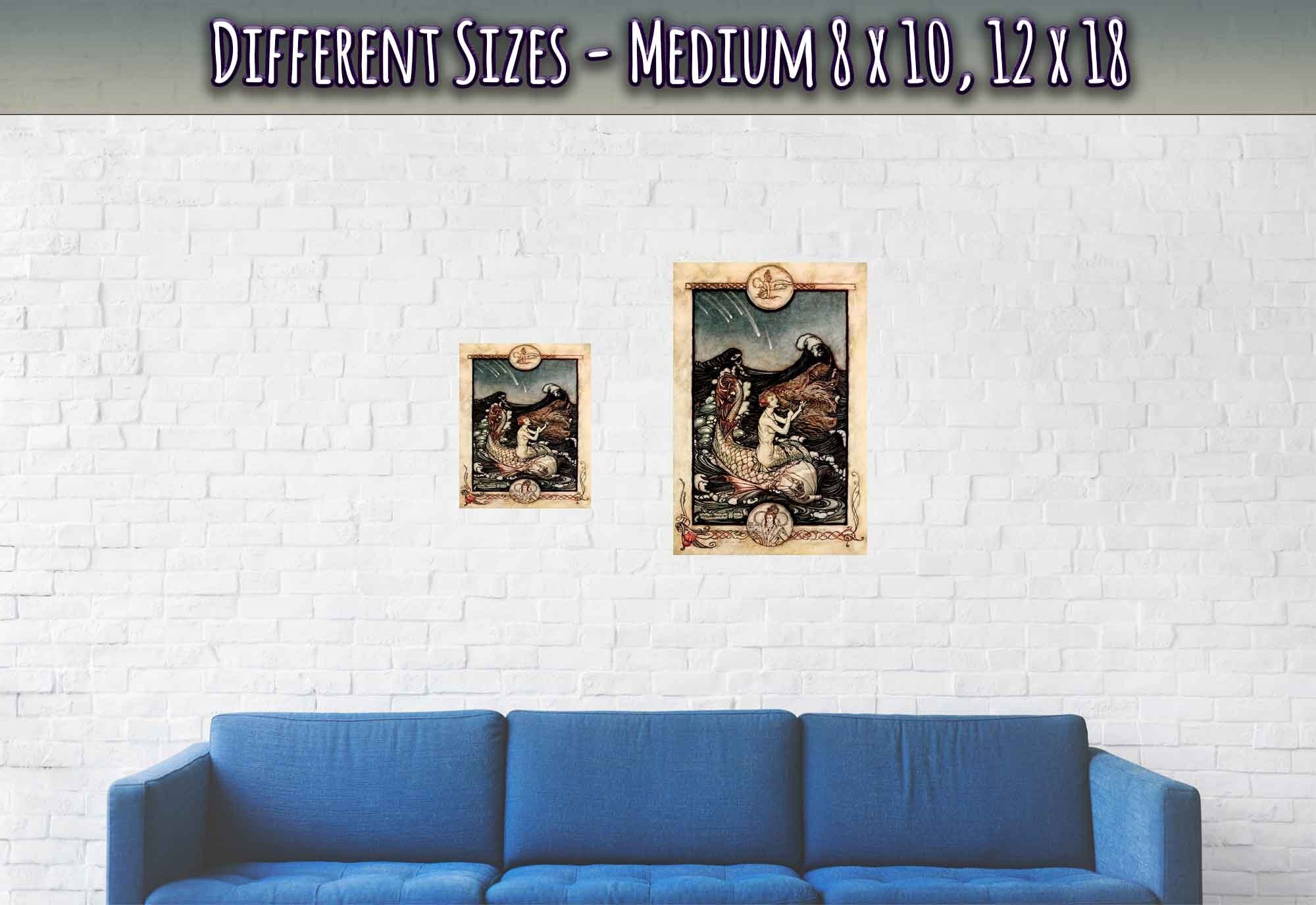 Midsummer Nights Dream Arthur Rackham Poster - Sea Maids Music - Arthur Rackham Print - WallArtPrints4U