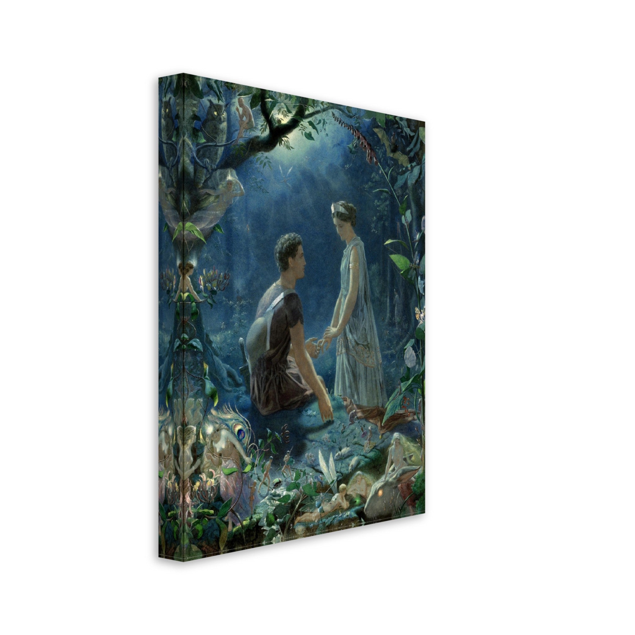Midsummer Nights Dream Canvas Print Canvas, Hermia & Lysander In Love, John Simmons 1870. - WallArtPrints4U