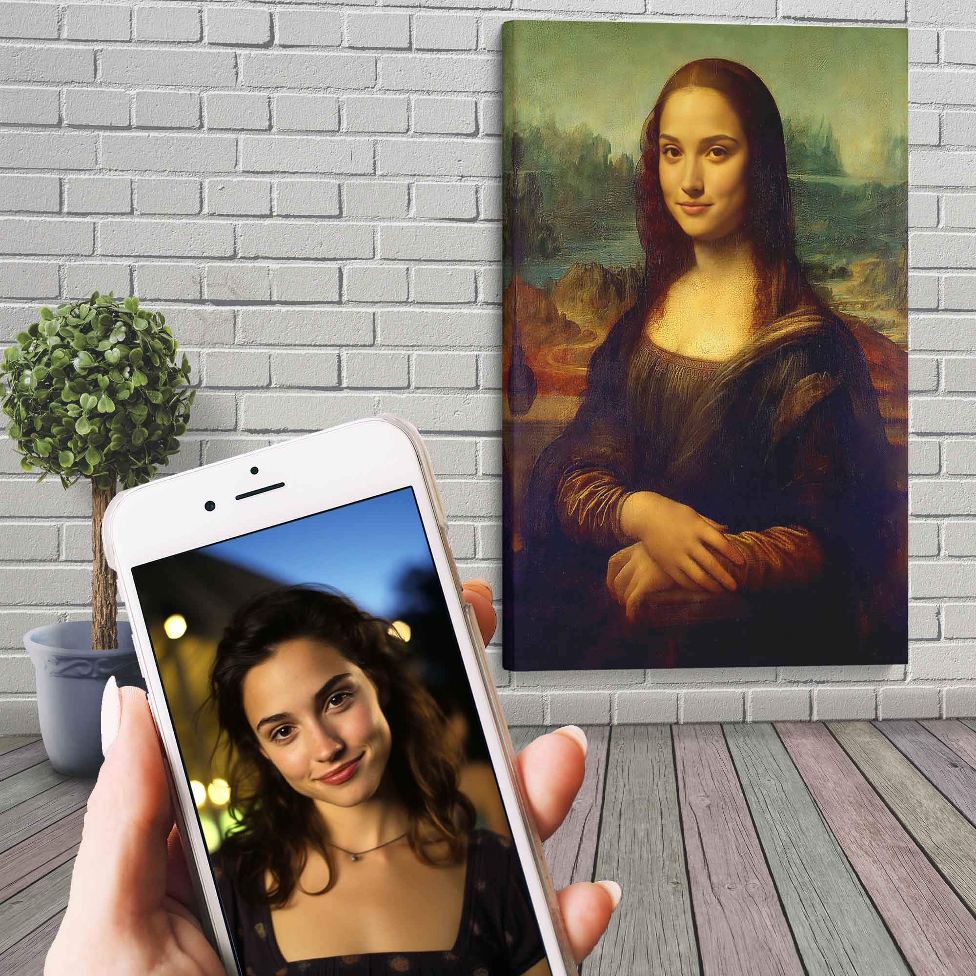 Mona You - You As The Mona Lisa Custom Canvas Print, Your Picture As The Mona Lisa - WallArtPrints4U