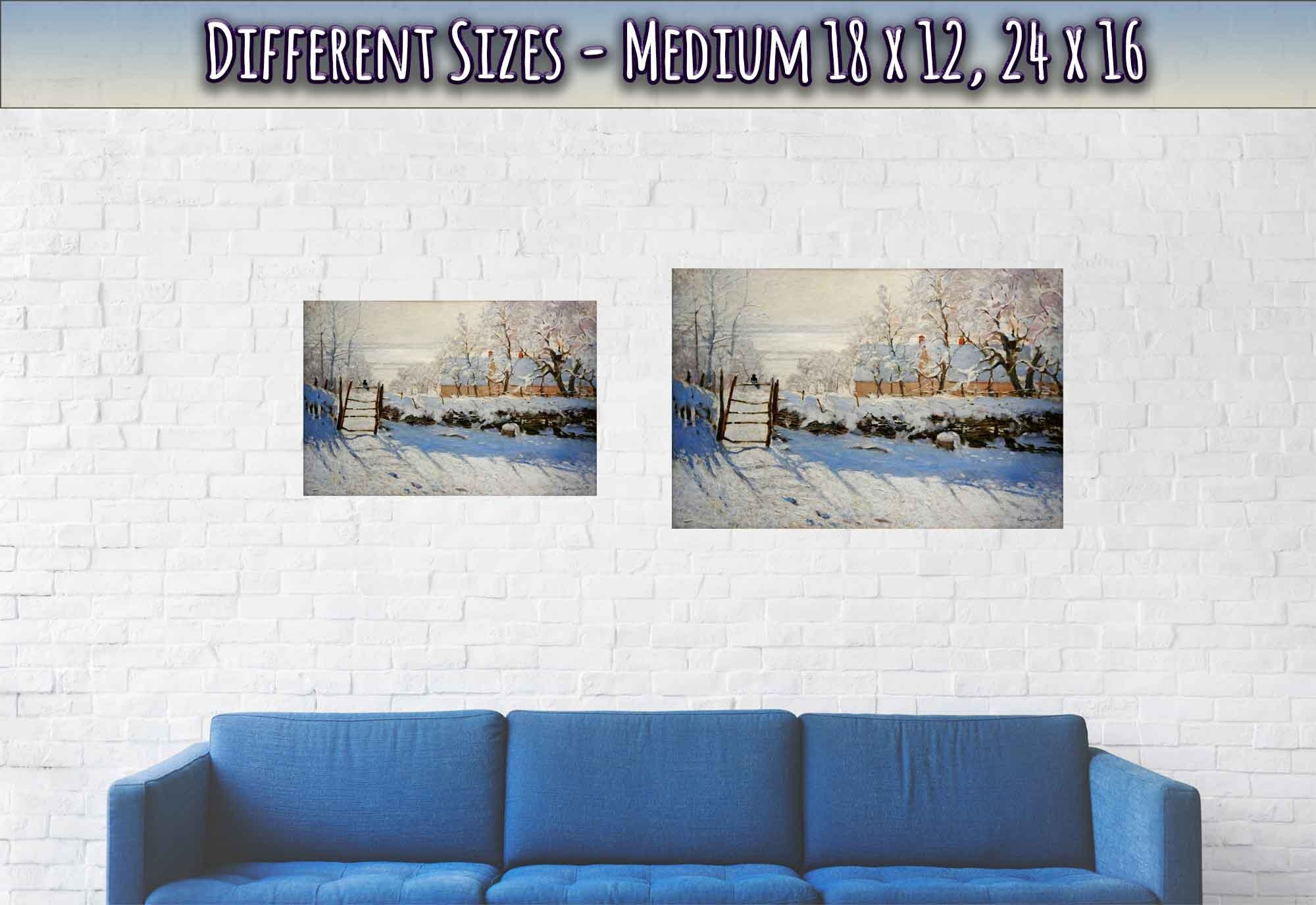 Monet The Magpie Poster, Vintage Winter Print, The Magpie Claude Monet - WallArtPrints4U
