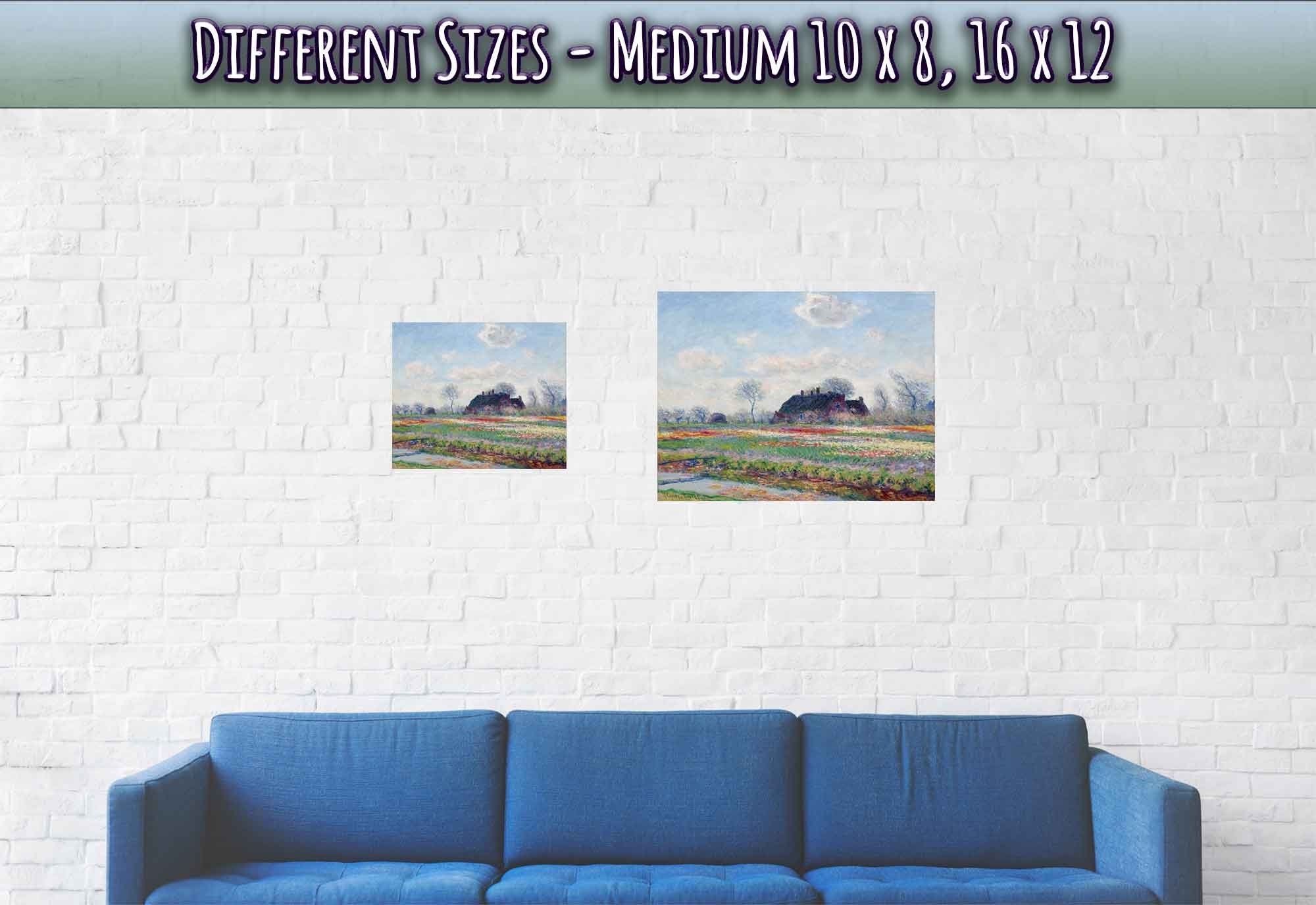 Monet Tulip Fields At Sassenheim Poster Print 1886 - WallArtPrints4U