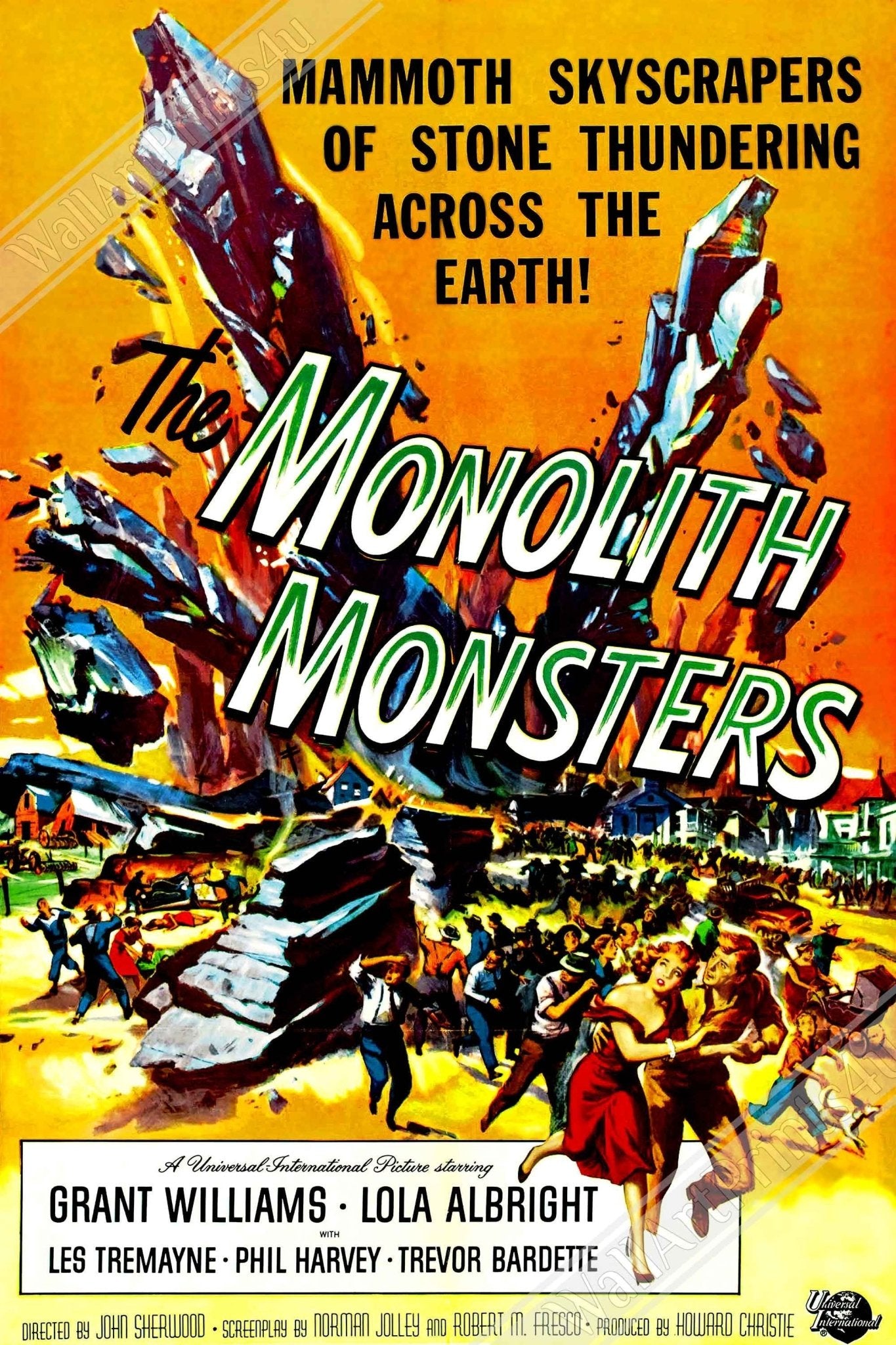 universal monsters movie posters Monolith Monsters Poster, Vintage Horror Movie Poster 1957