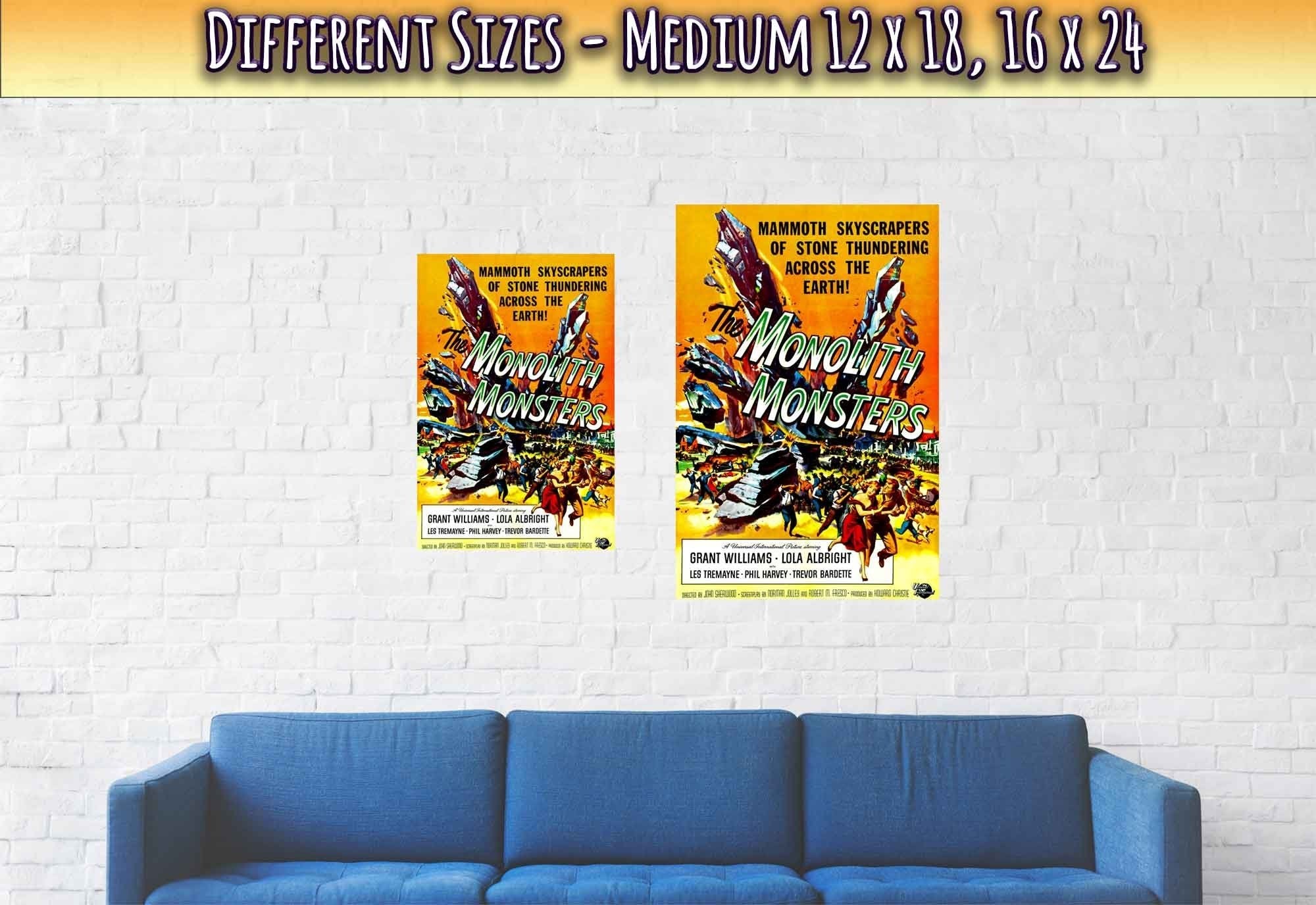 Monolith Monsters Poster, Vintage Horror Movie Poster 1957 - WallArtPrints4U