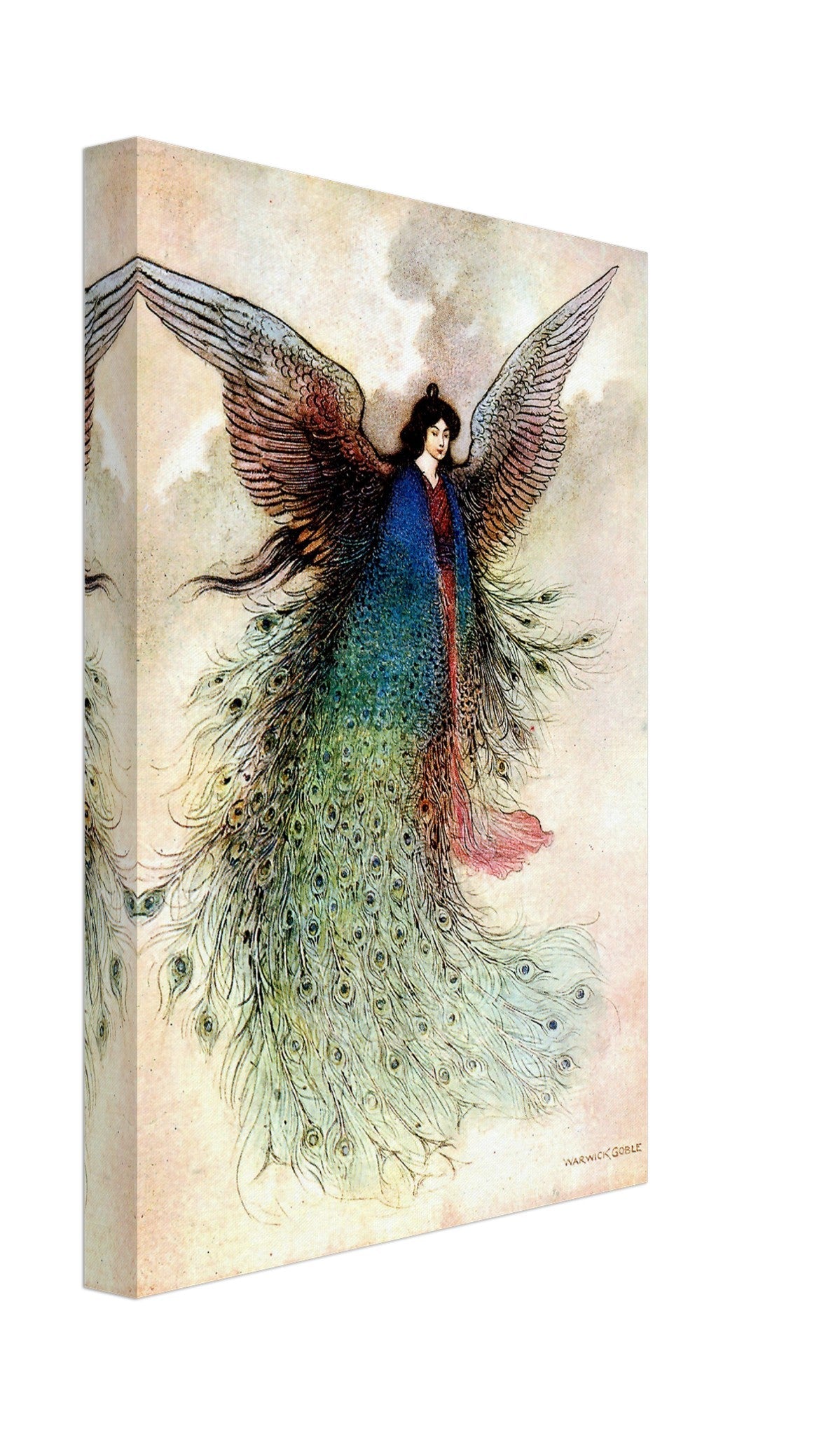 Moon Maiden Canvas Print Vintage Warwick Goble Print - The Moon Maiden - WallArtPrints4U