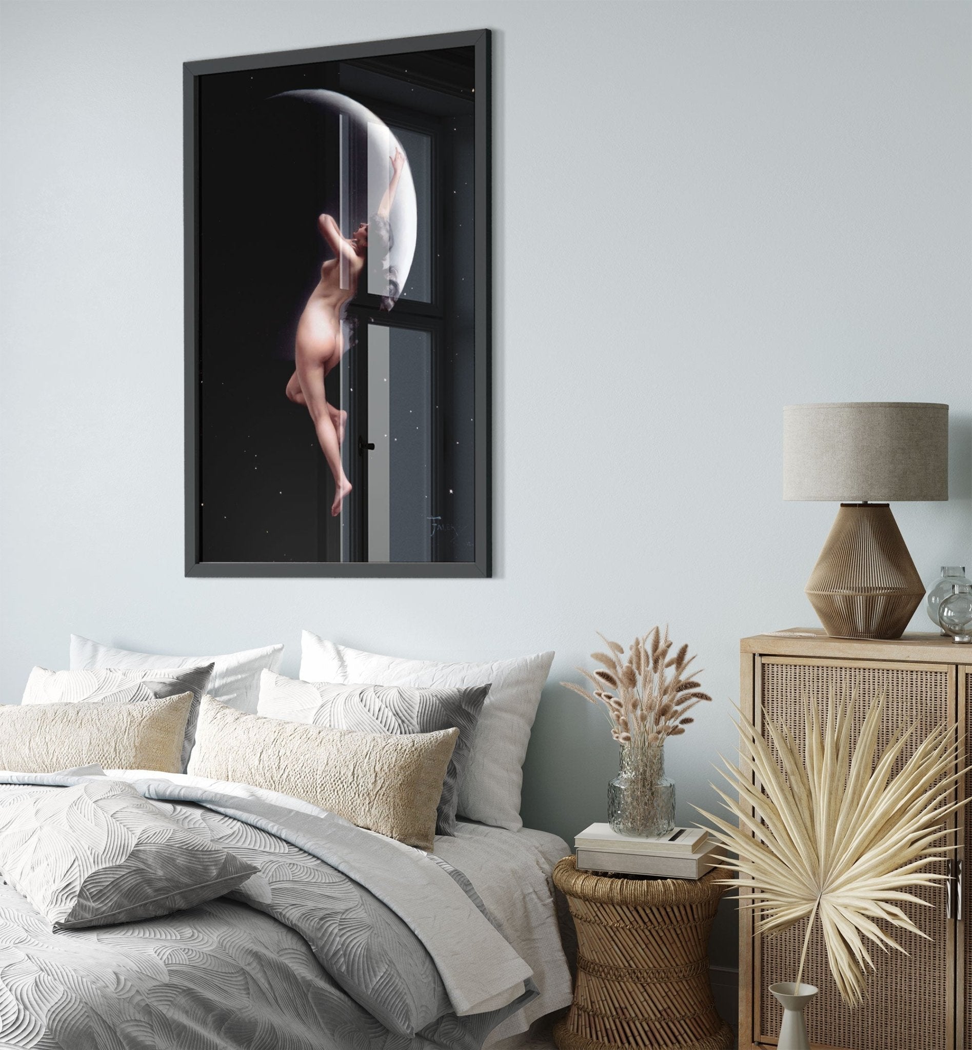 Moon Nymph Framed - Naked Magic Moon Nymph Luis Ricardo Falero Framed - WallArtPrints4U