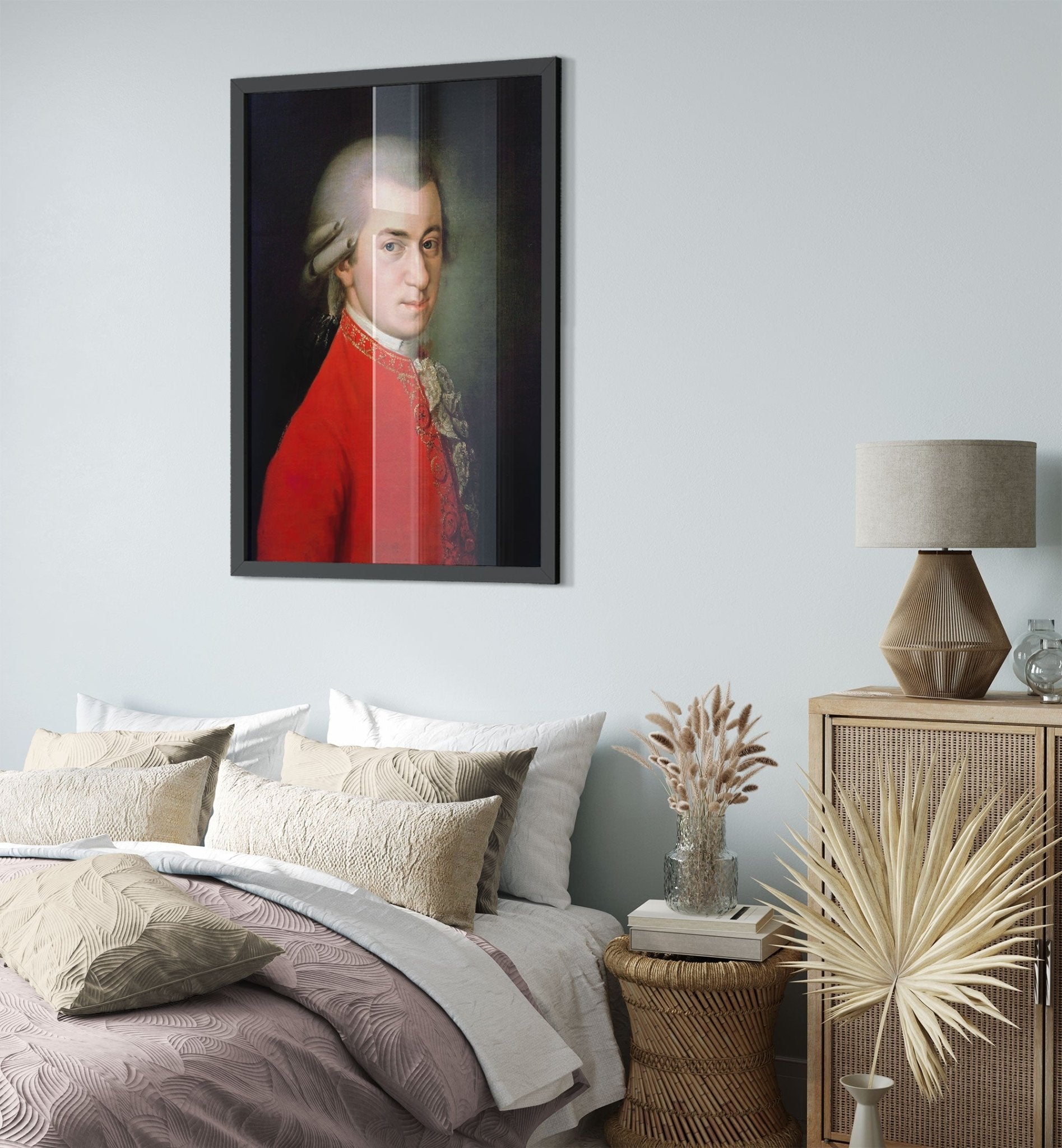 Mozart Framed Wolfgang Amadeus Mozart Framed Print 18th Century Composer, Vintage Portrait Framed Print - WallArtPrints4U