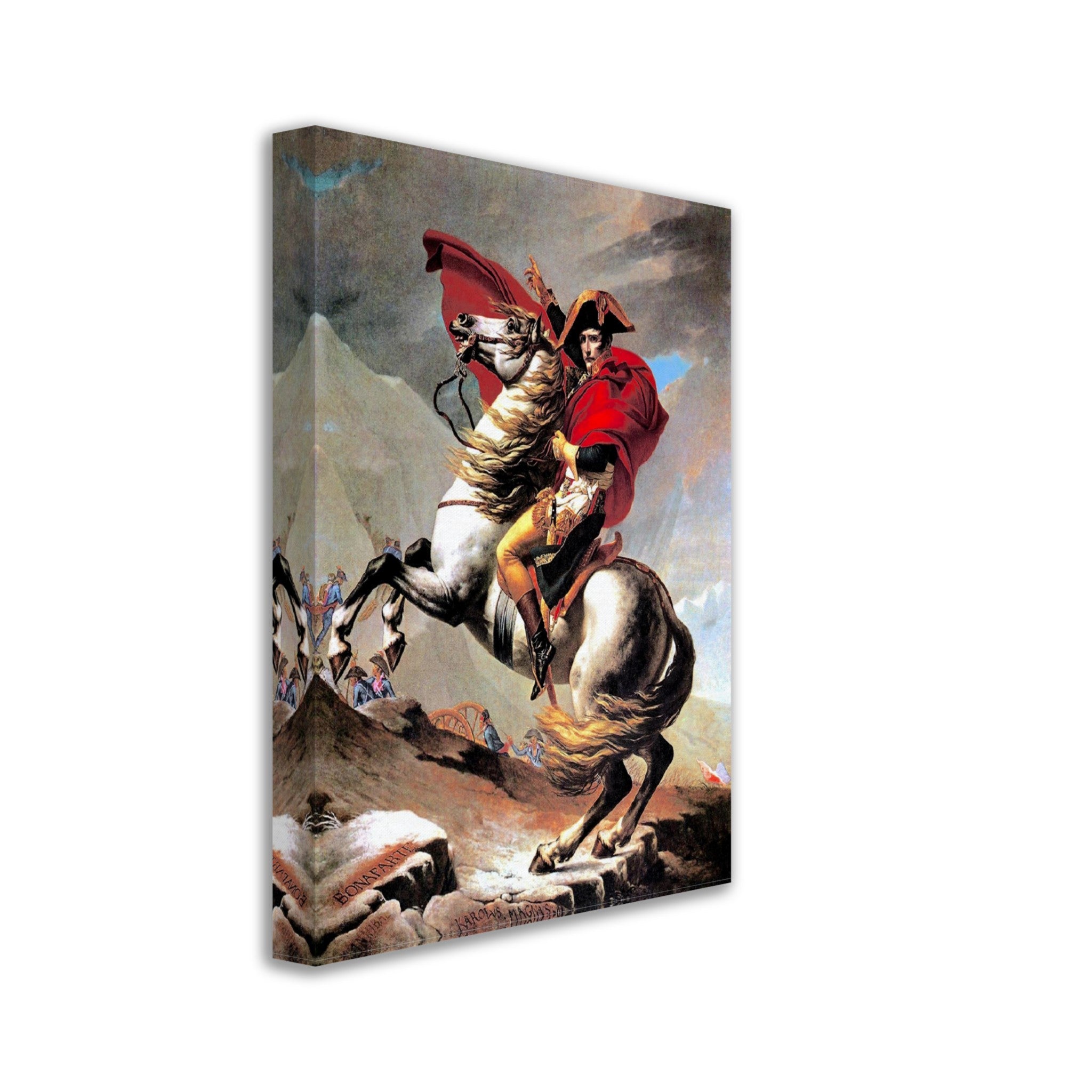 Napoleon Crossing The Alps Canvas, Jacques-Louis David - Napoleon Crossing The Alps Canvas Print - WallArtPrints4U