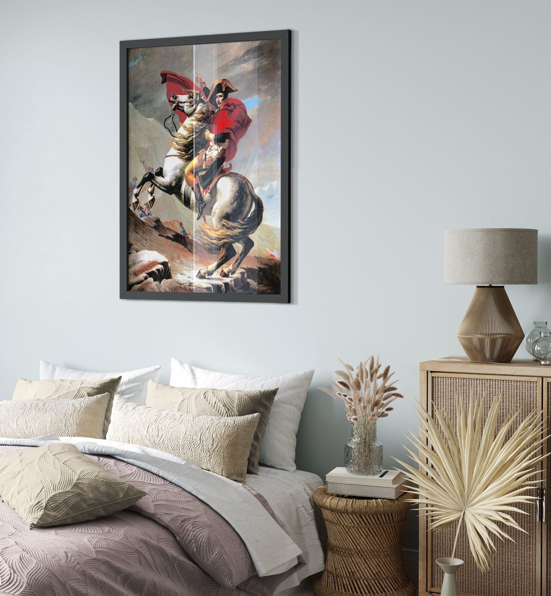 Napoleon Crossing The Alps Framed, Jacques-Louis David - Napoleon Crossing The Alps Framed Print - WallArtPrints4U