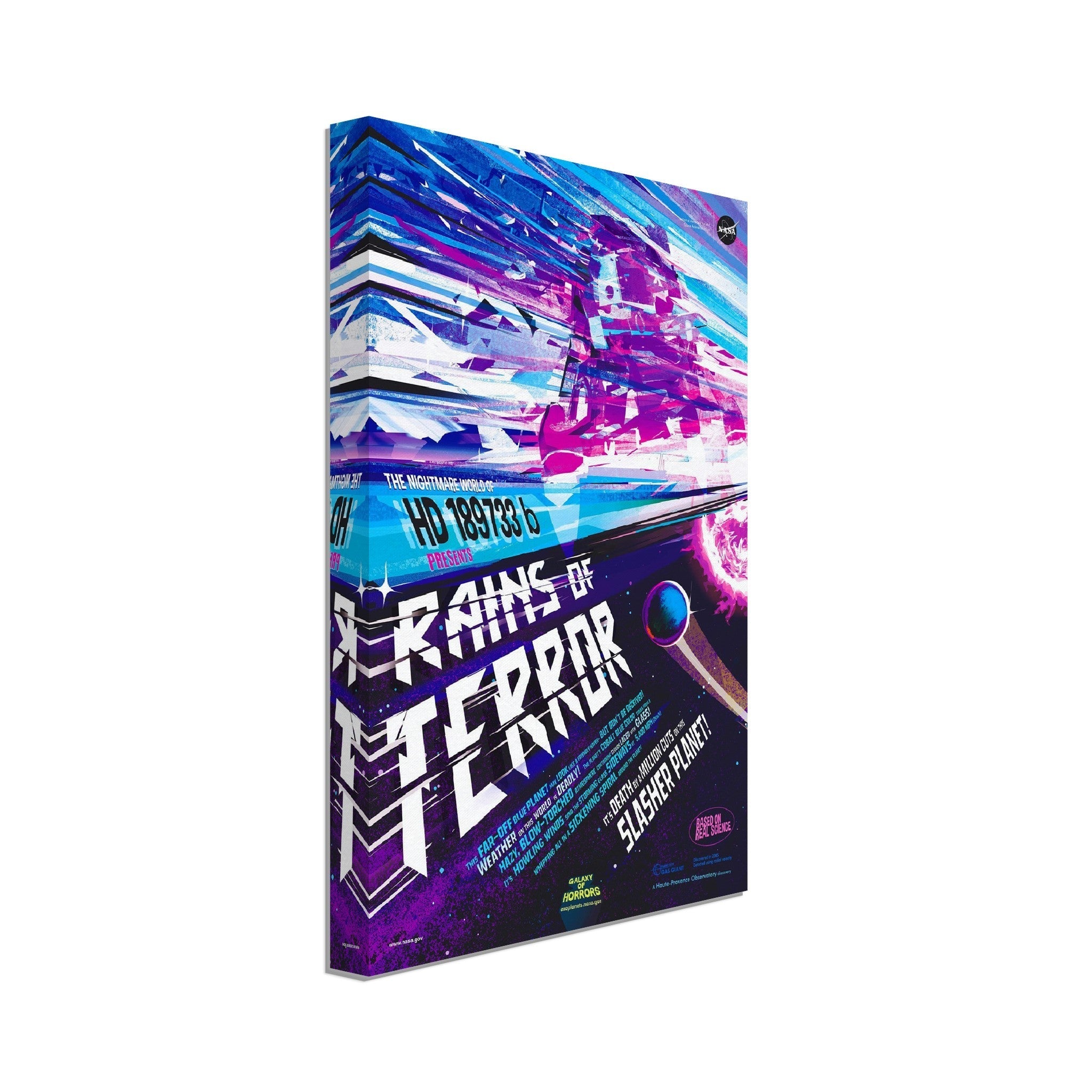 Nasa Halloween Canvas - Vintage Nasa Gamma Ray Ghouls Vintage Movie Comic Horror Style Designed By Nasa - WallArtPrints4U