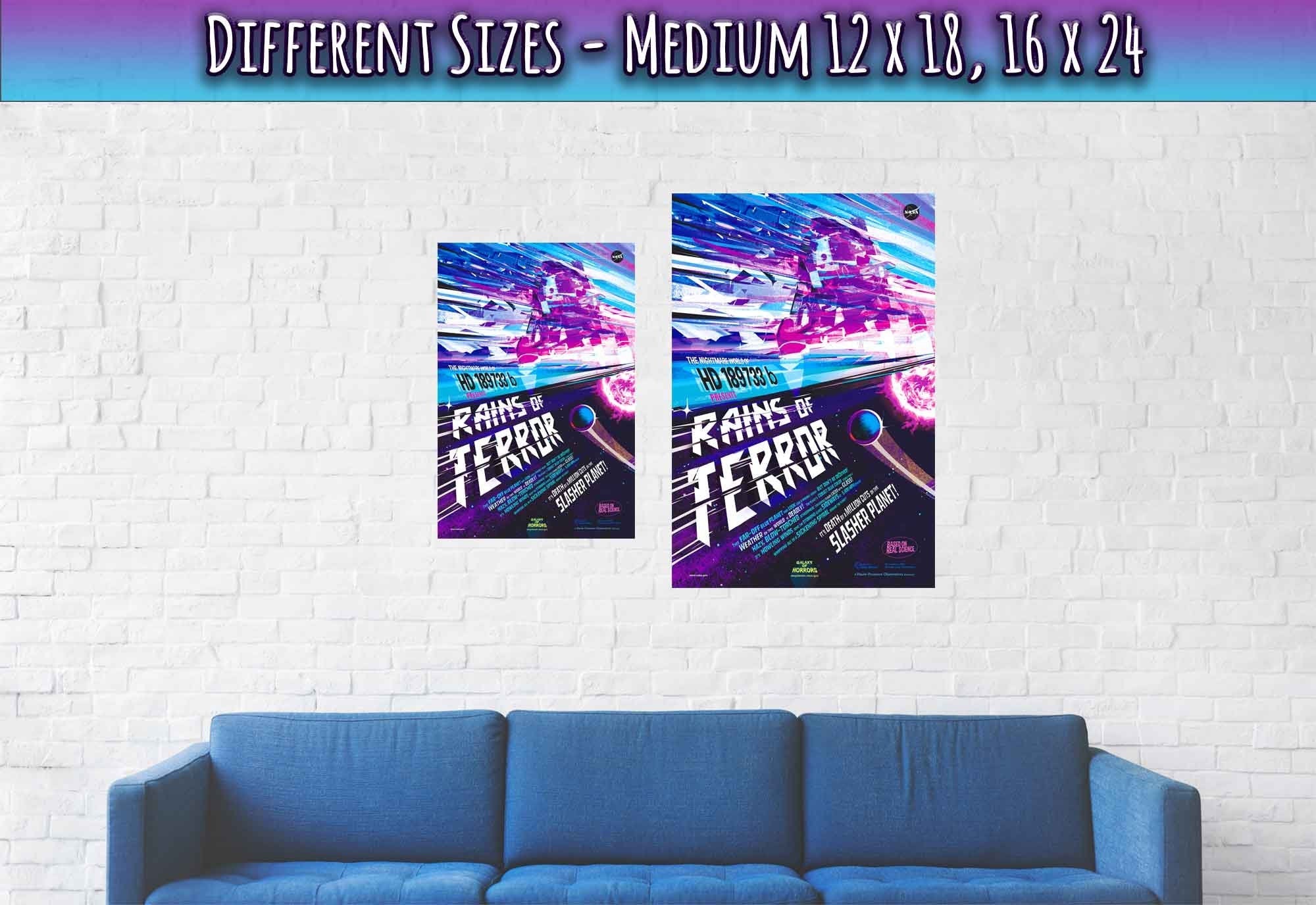 Nasa Halloween Poster - Vintage Nasa Gamma Ray Ghouls Vintage Movie Comic Horror Style Designed By Nasa - WallArtPrints4U