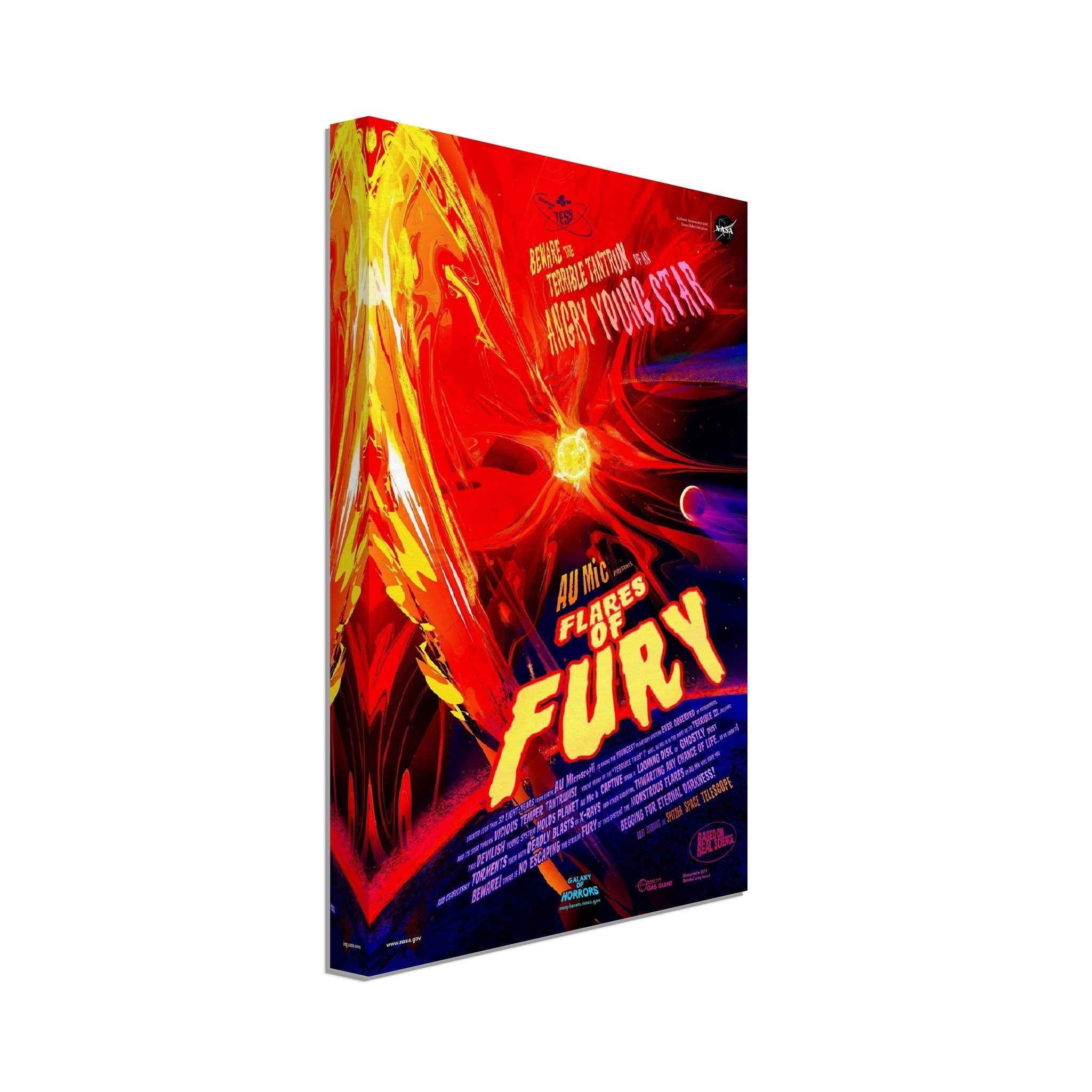 Nasa Star Canvas - Vintage Nasa Space Canvas Young Star Flames Of Fury Designed By Nasa - WallArtPrints4U
