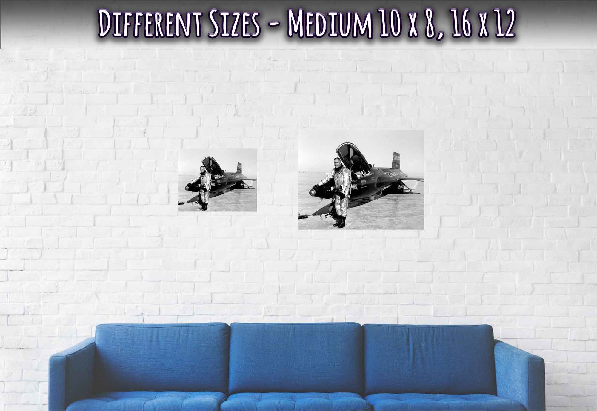 Neil Armstrong Poster, X15 Pilot Research Rocket Powered Flight Neil Armstrong Pilot Print - WallArtPrints4U