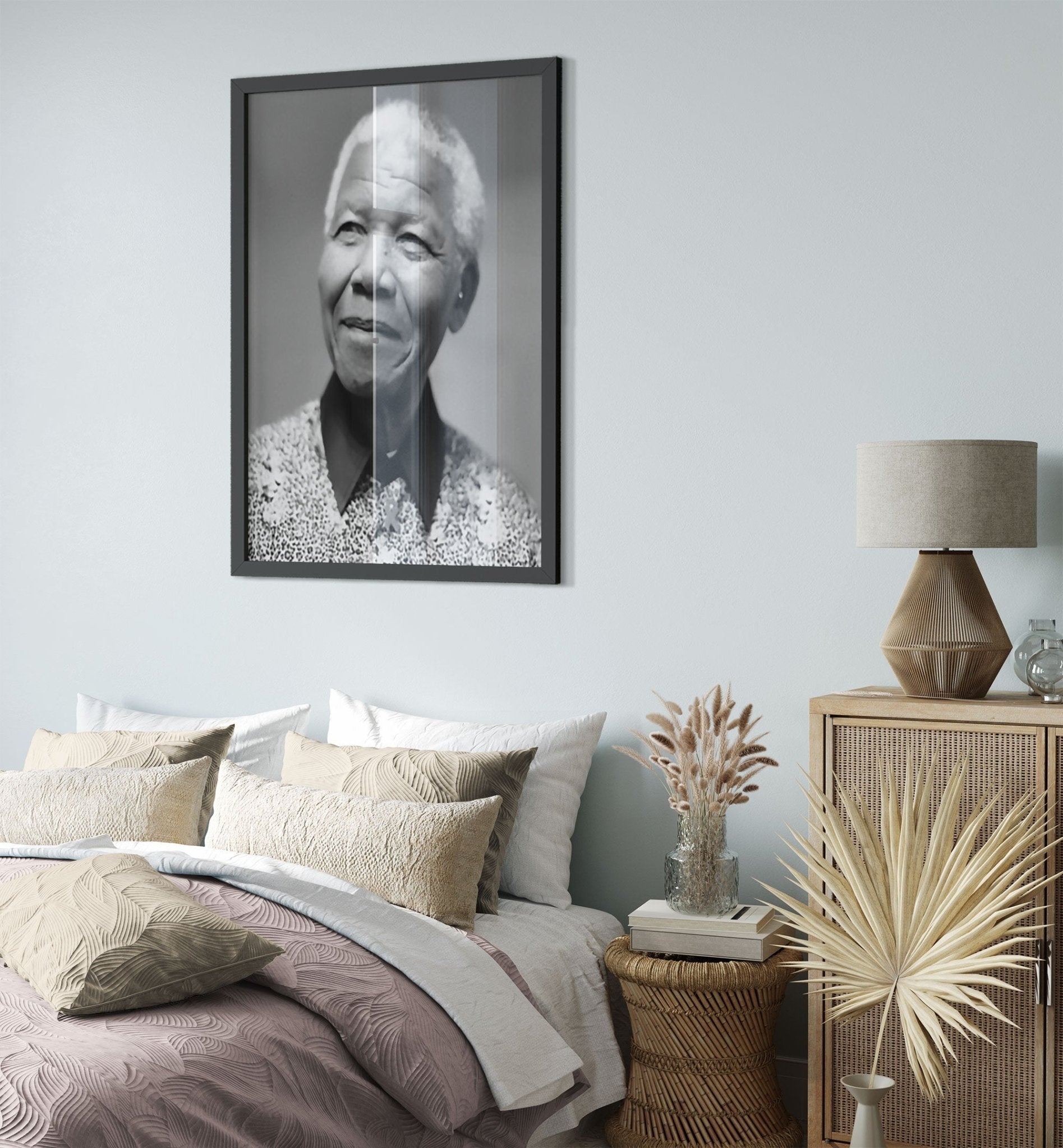 Nelson Mandela Framed, Lifelong Apatheid Opponent, Vintage Photo - Iconic Nelson Mandela Framed Print - Anc Leader - WallArtPrints4U