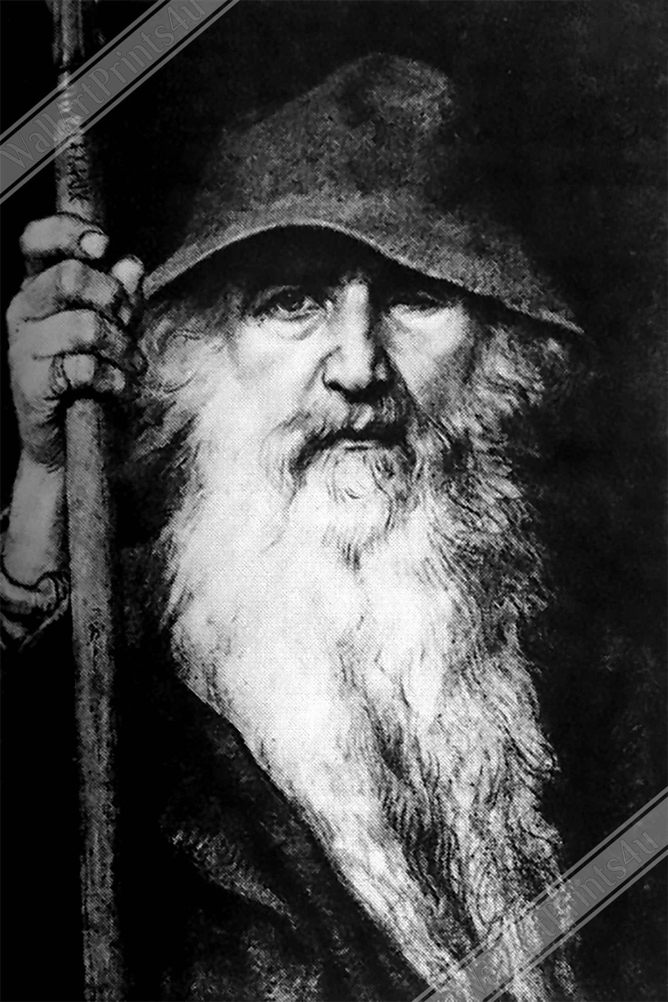 Odin Poster - Odin Norse God Of Wisdom, War And Magic - Odin The Wanderer Print - WallArtPrints4U