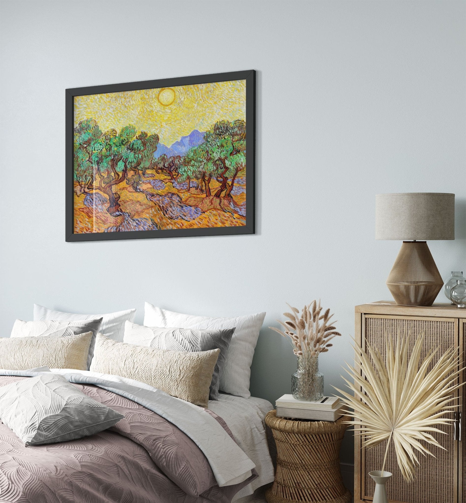 Olive Trees Framed Print, Vincent Van Gogh 1889 Vintage Fall Tree Framed - WallArtPrints4U