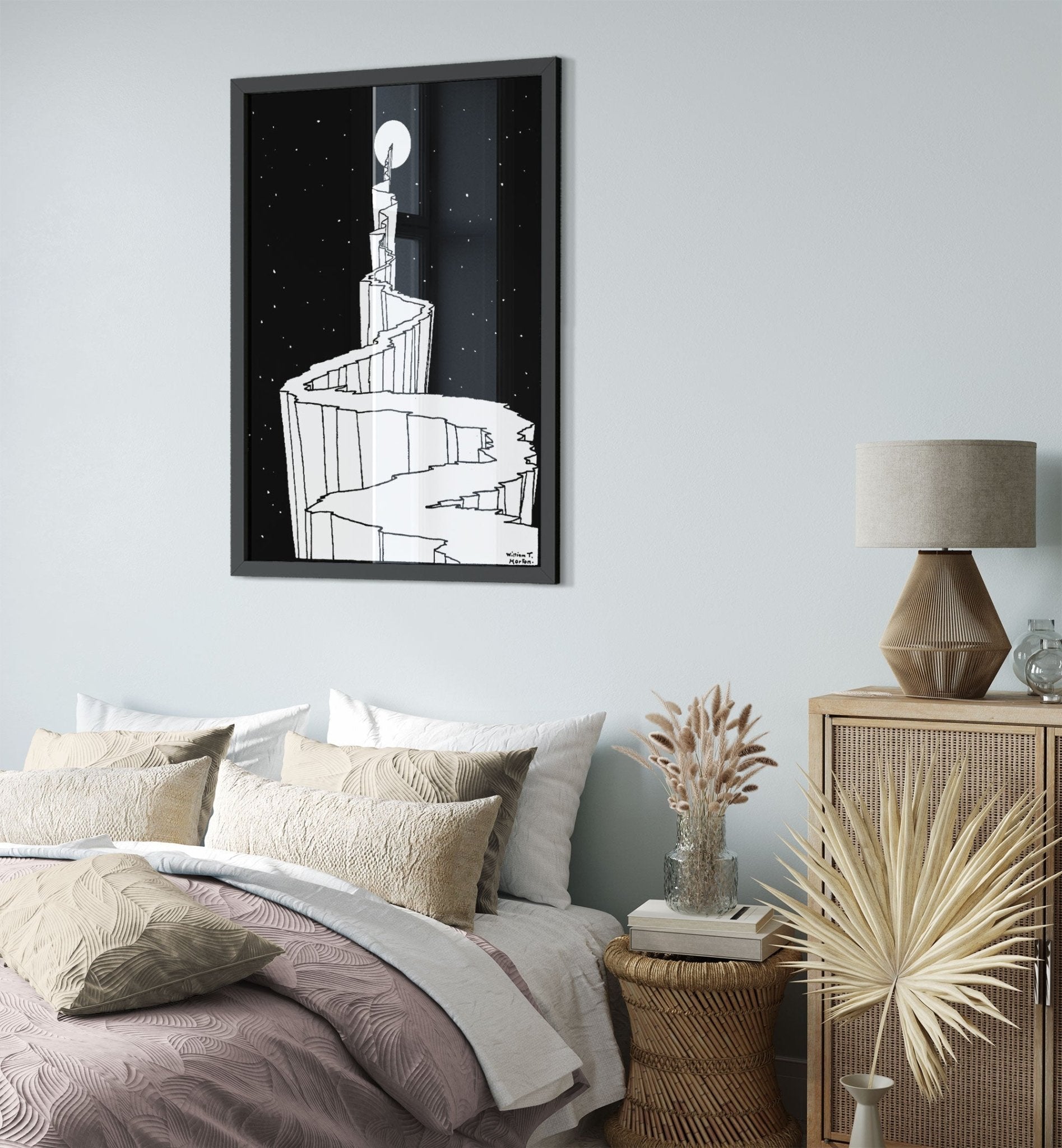 Pathway To The Moon Framed Print - William T Horton - Pathway To The Moon Framed UK, EU USA Domestic Shipping - WallArtPrints4U