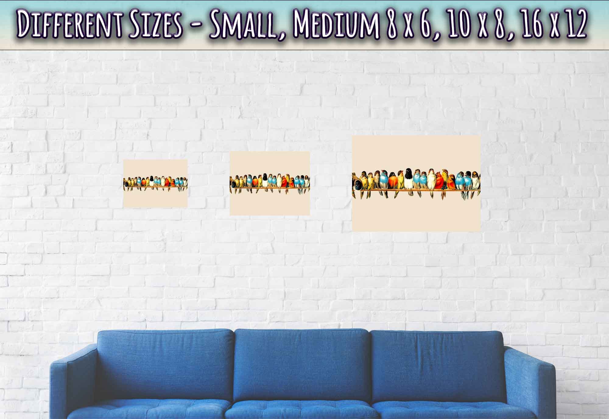 Perch Of Birds Poster, Hector Giacomelli Vintage Bird Print - Perch Of Birds Print - WallArtPrints4U