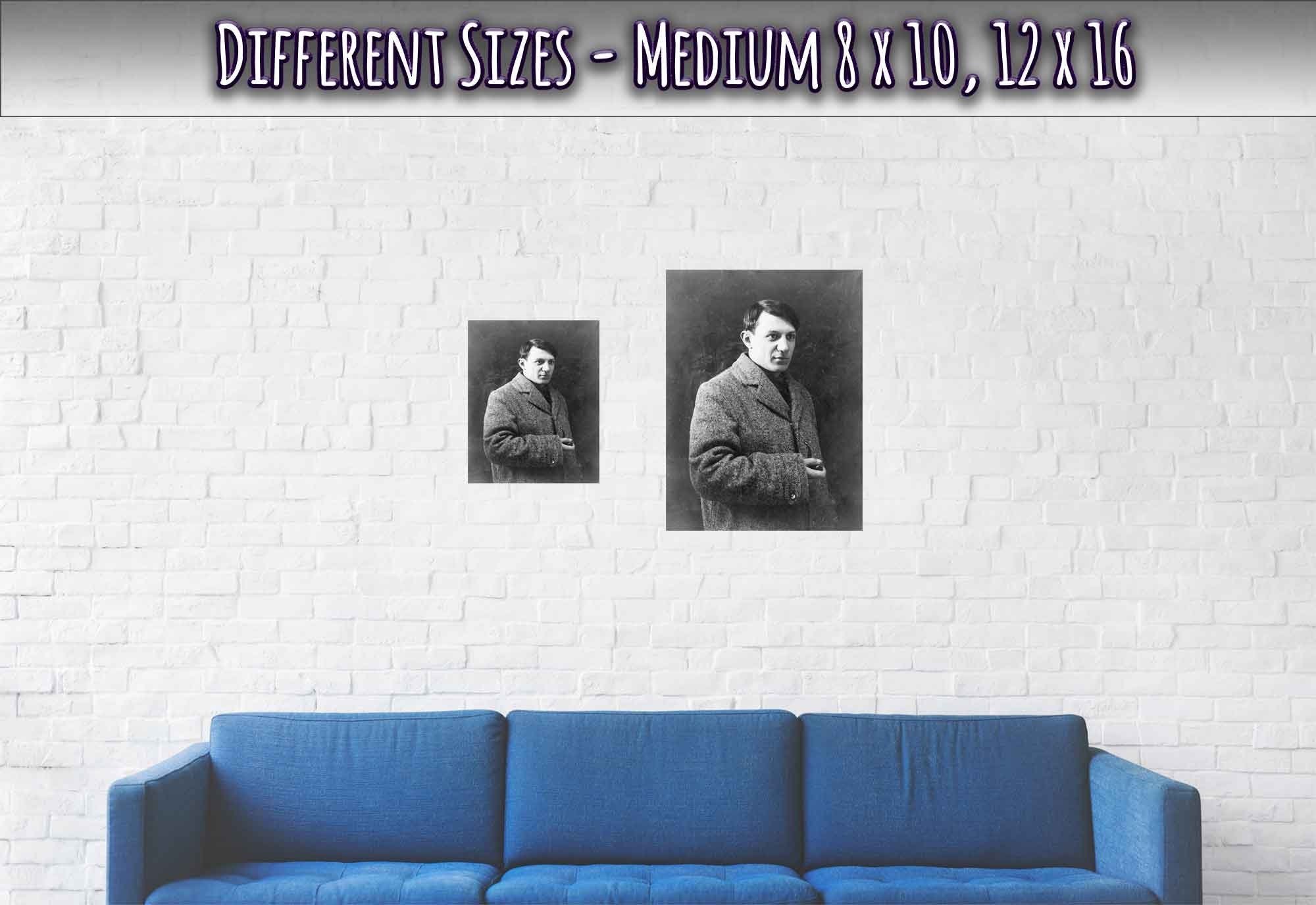 Picasso Portrait Poster, Vintage Photo Portrait 1908, Picasso Print, Pablo Picasso - WallArtPrints4U