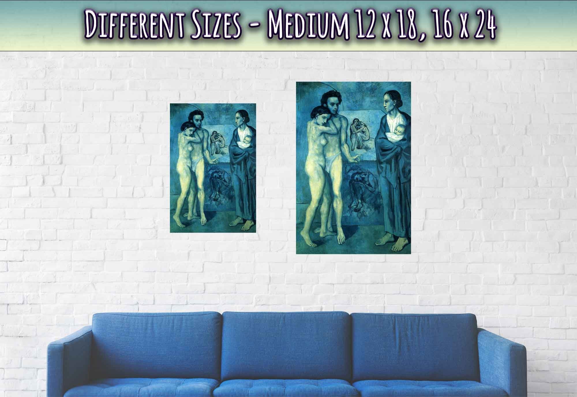 Picasso Poster, La Vie - Picasso Print, Pablo Picasso 1904 - WallArtPrints4U
