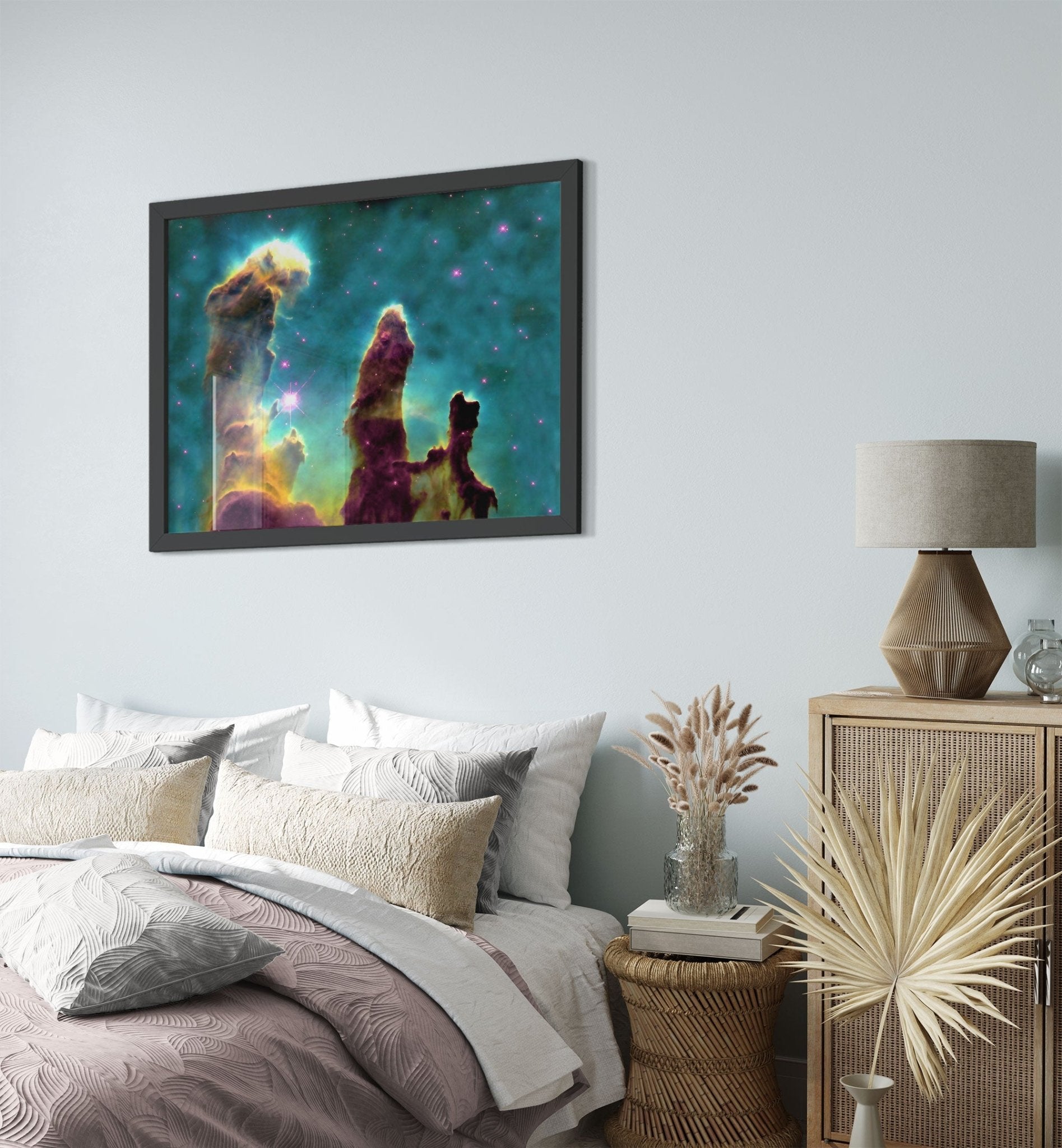Pillars Of Creation Framed, Famous Nasa Photo Framed Print From 1995, Eagle Nebula - WallArtPrints4U