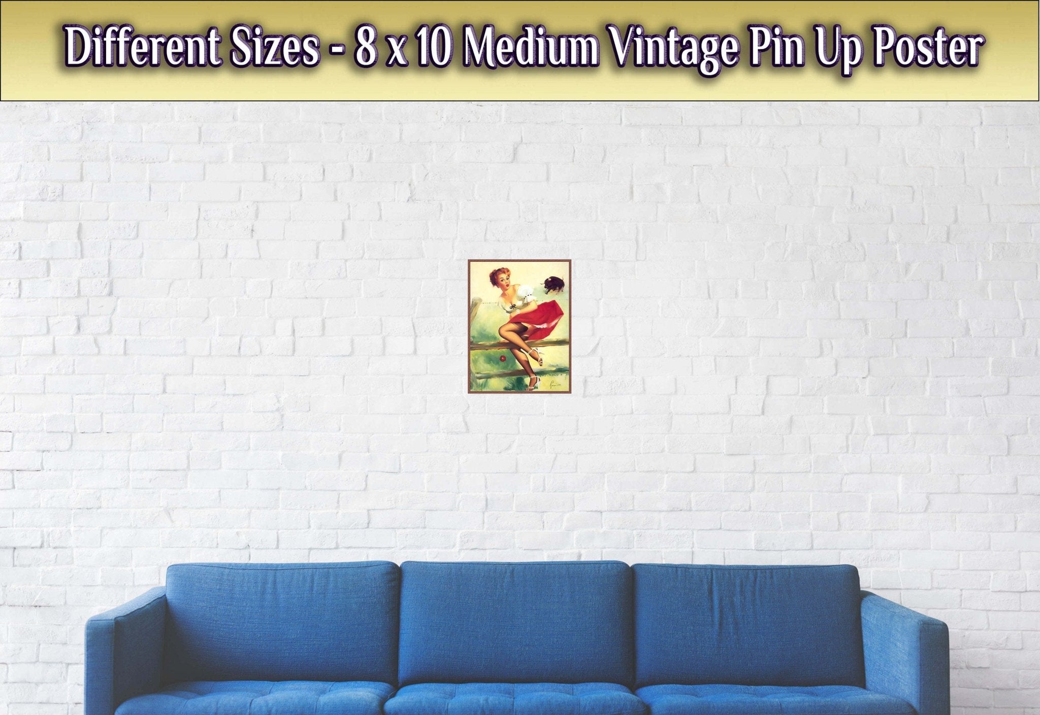 Pin Up Girl Poster, Vintage Pin Up - The Escape - Retro Pin Up Girl Print- Edward Runci, - Late 1940'S - 1950'S - WallArtPrints4U