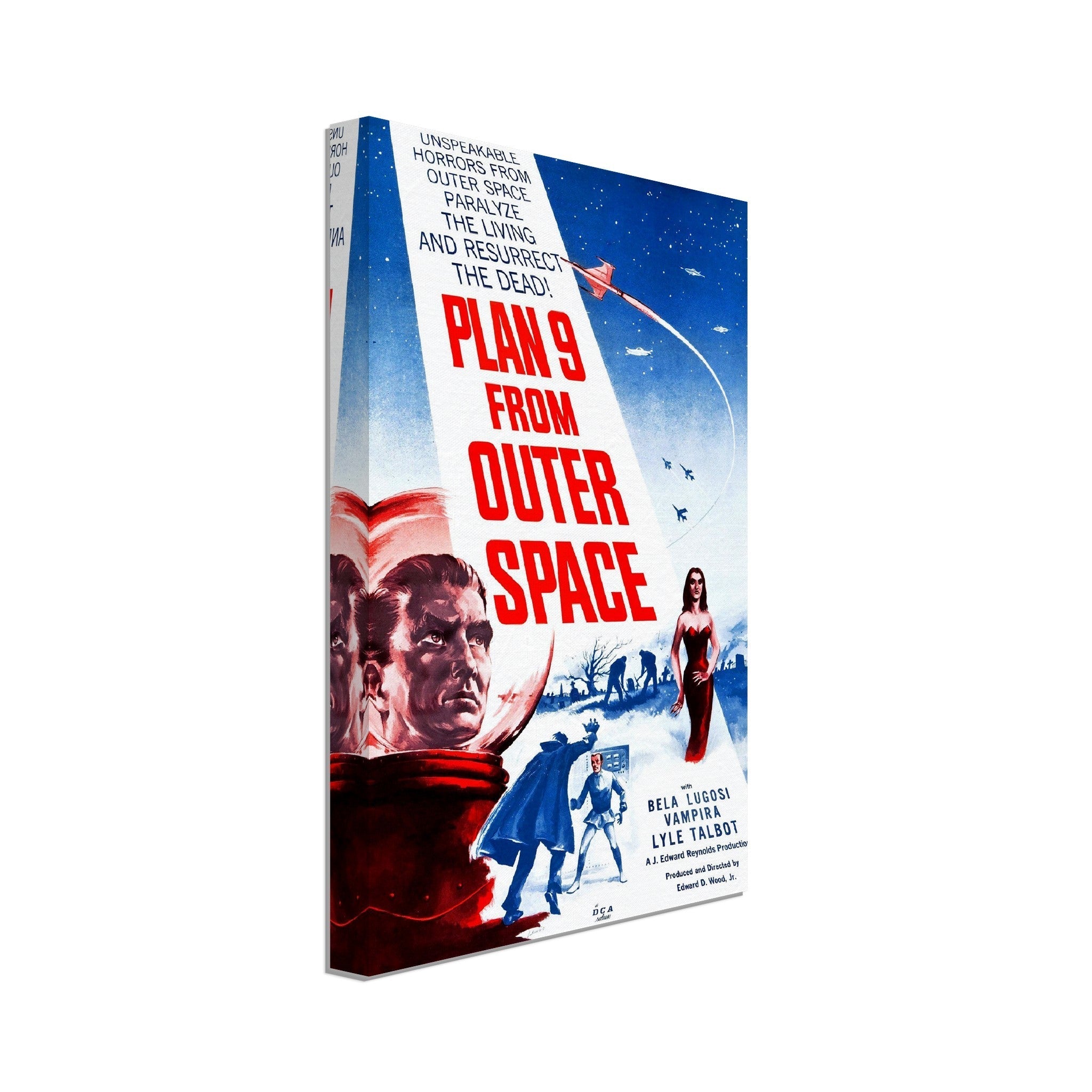 Plan 9 Canvas, Vintage Movie Canvas 1957 Canvas Film Art - WallArtPrints4U