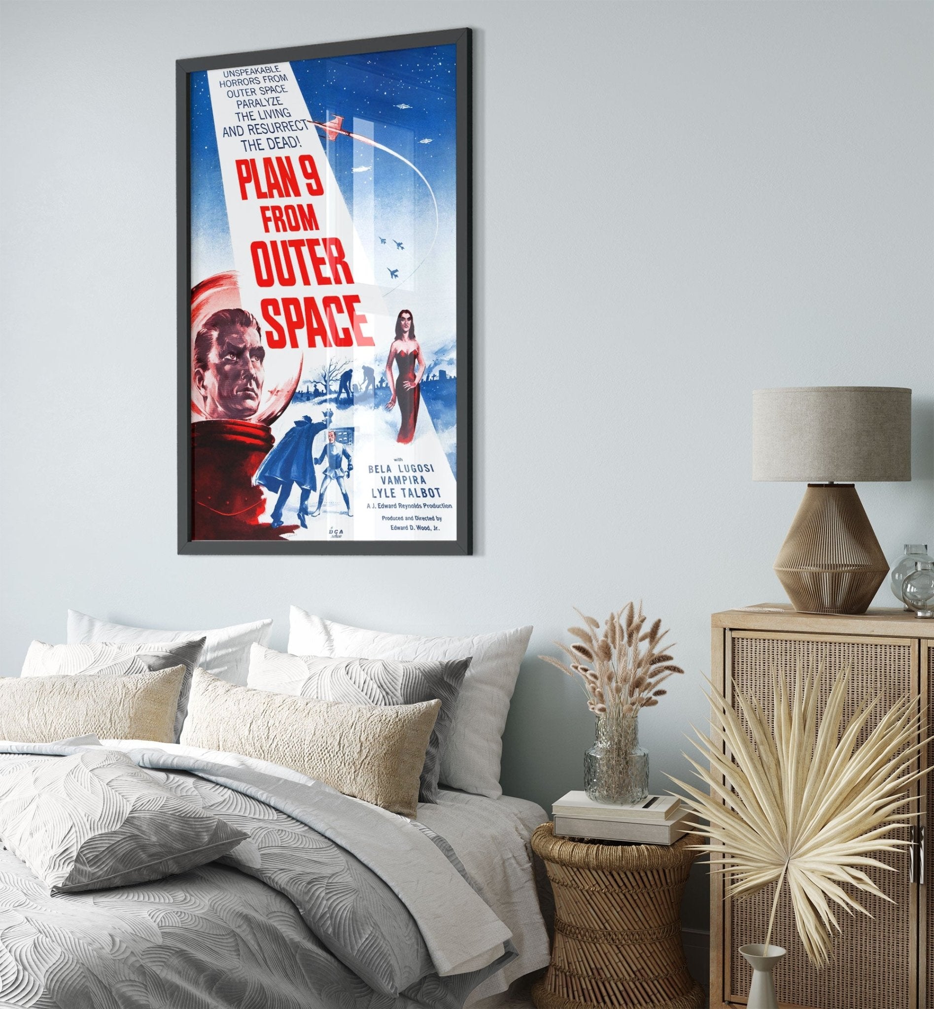 Plan 9 Framed, Vintage Movie Framed 1957 Framed Film Art - WallArtPrints4U