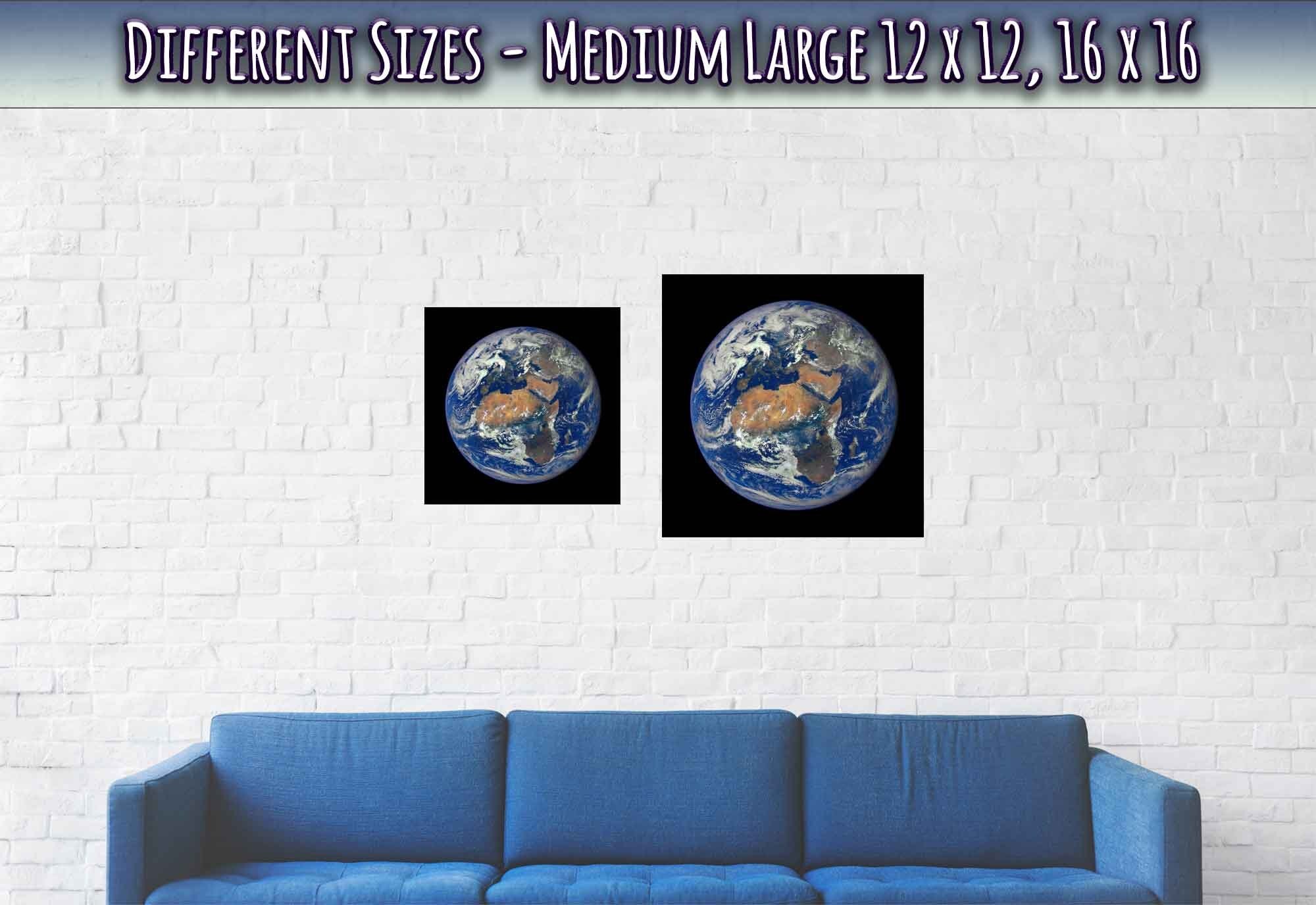Planet Earth Poster - Planet Earth Print Africa & Europe Deep Space Climate Observatory - WallArtPrints4U